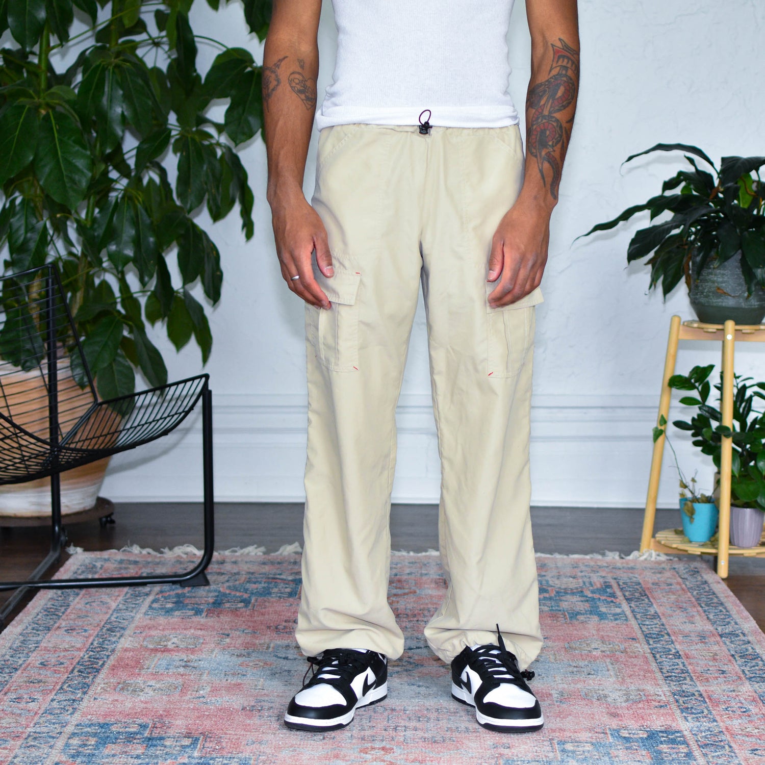 Y2k Mossimo Tan Track Style Pants