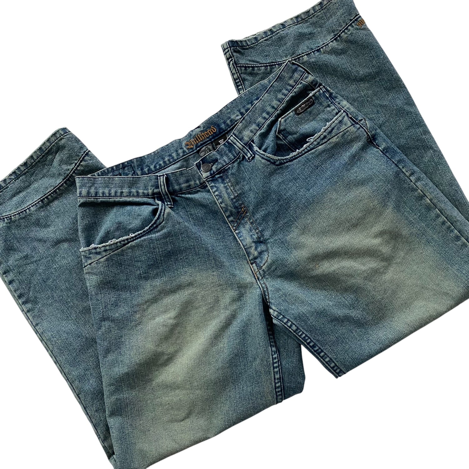 Y2k Faded Wash Baggy Jeans