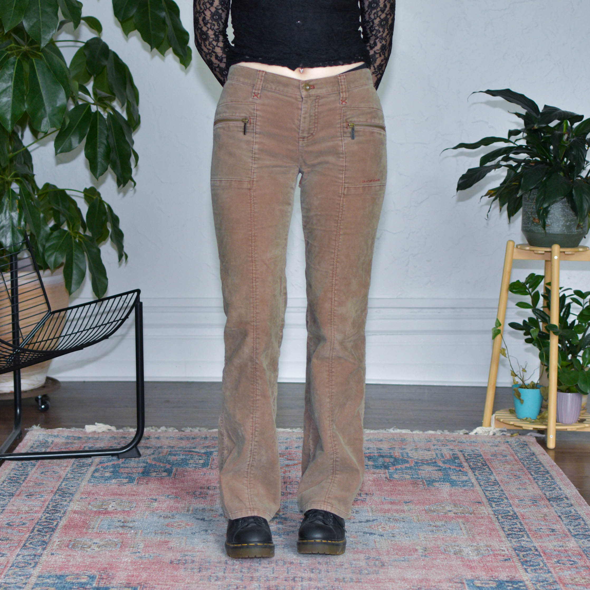 Y2k DKNY Jeans Brown Corduroy Flare Pants