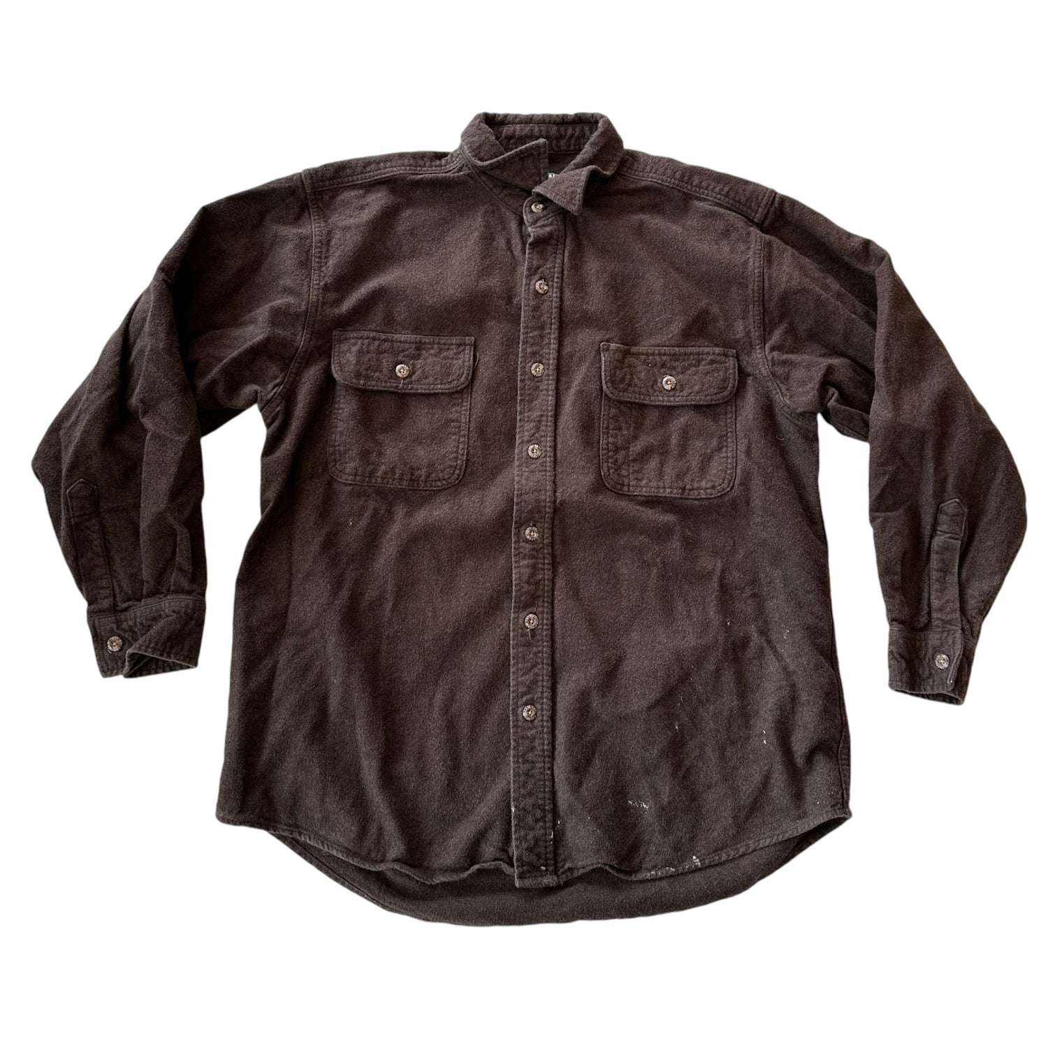 Vintage Brown Long Sleeve Button Up