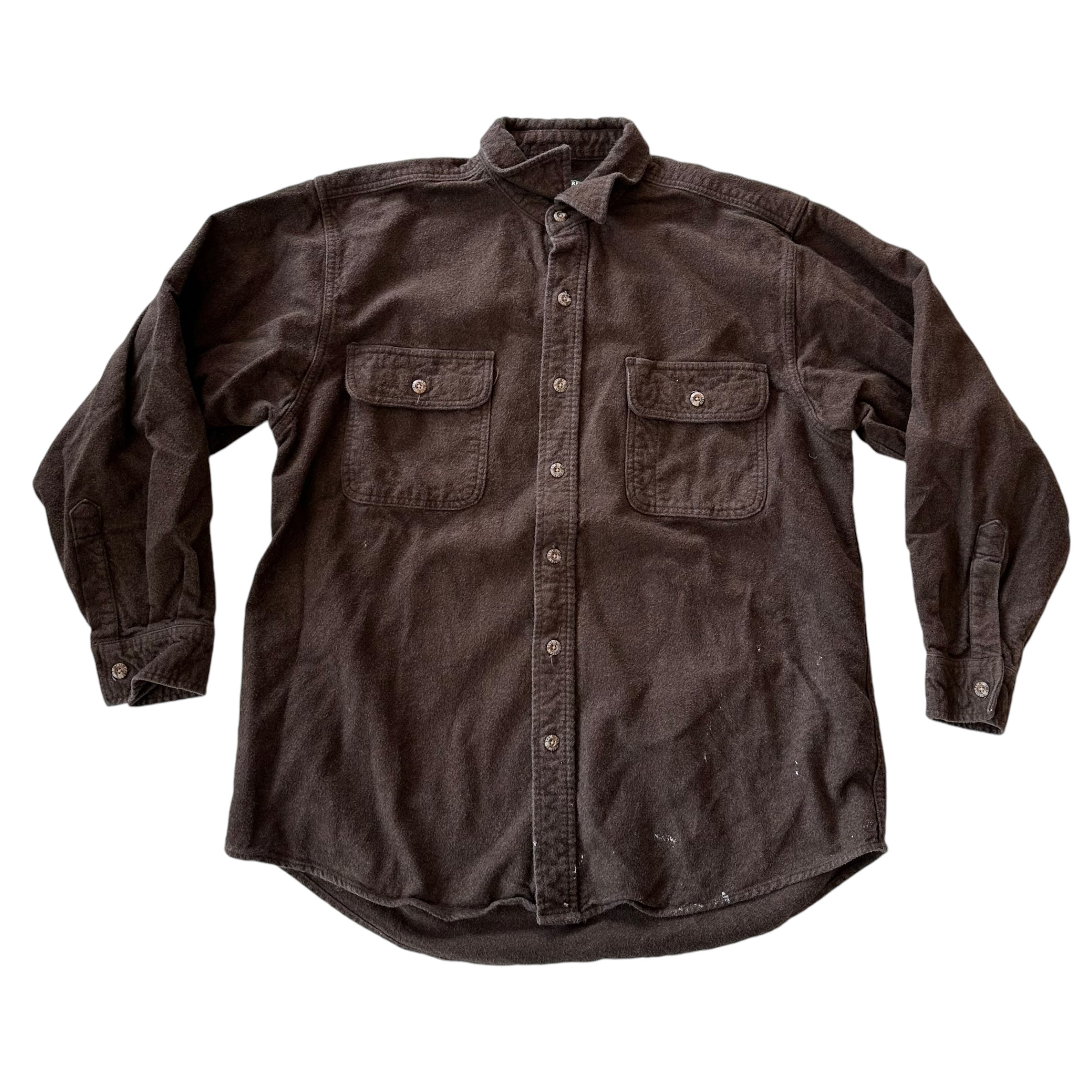 Vintage Brown Long Sleeve Button Up