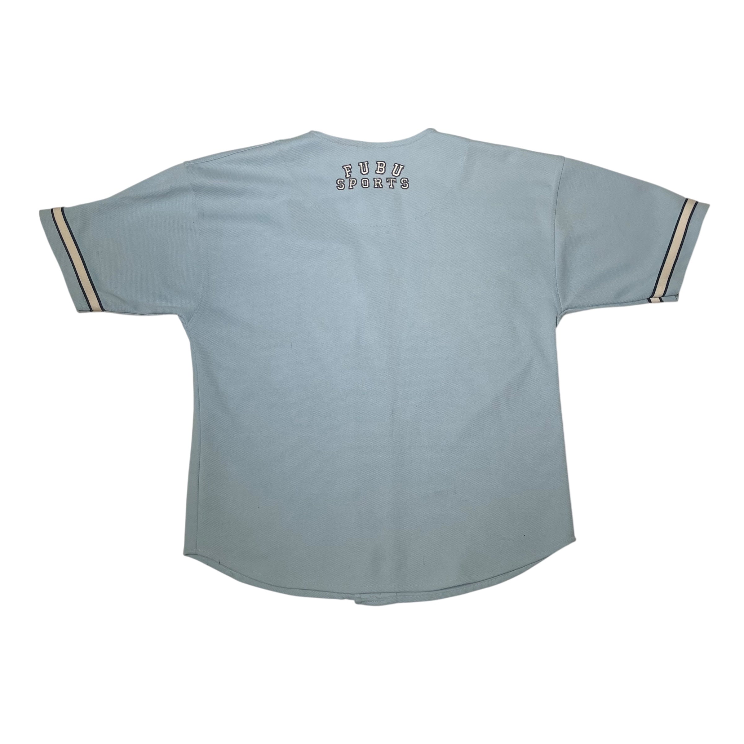 Vintage Y2K FUBU Baby Blue Baseball Jersey
