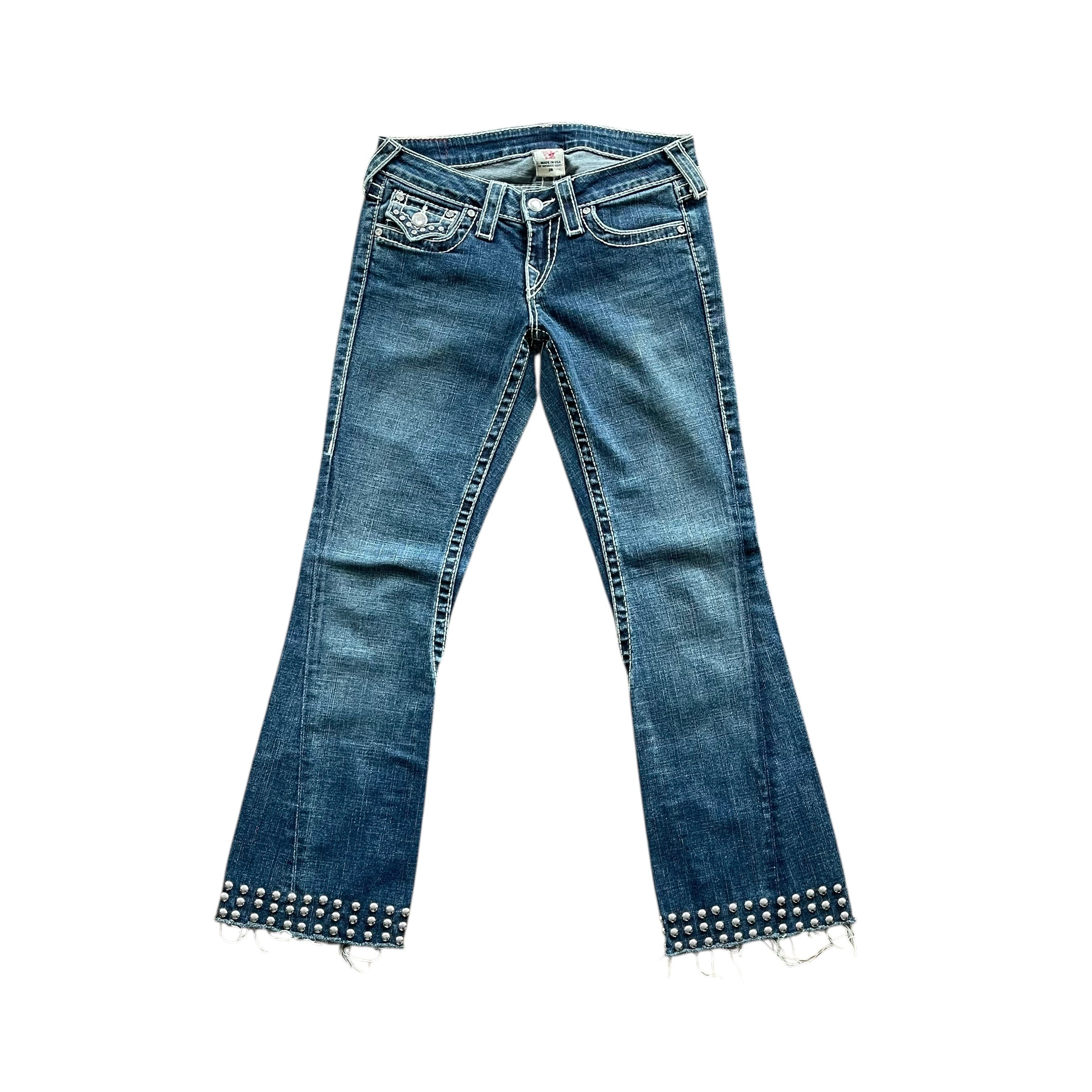 Y2K True Religion Studded Flare Jeans