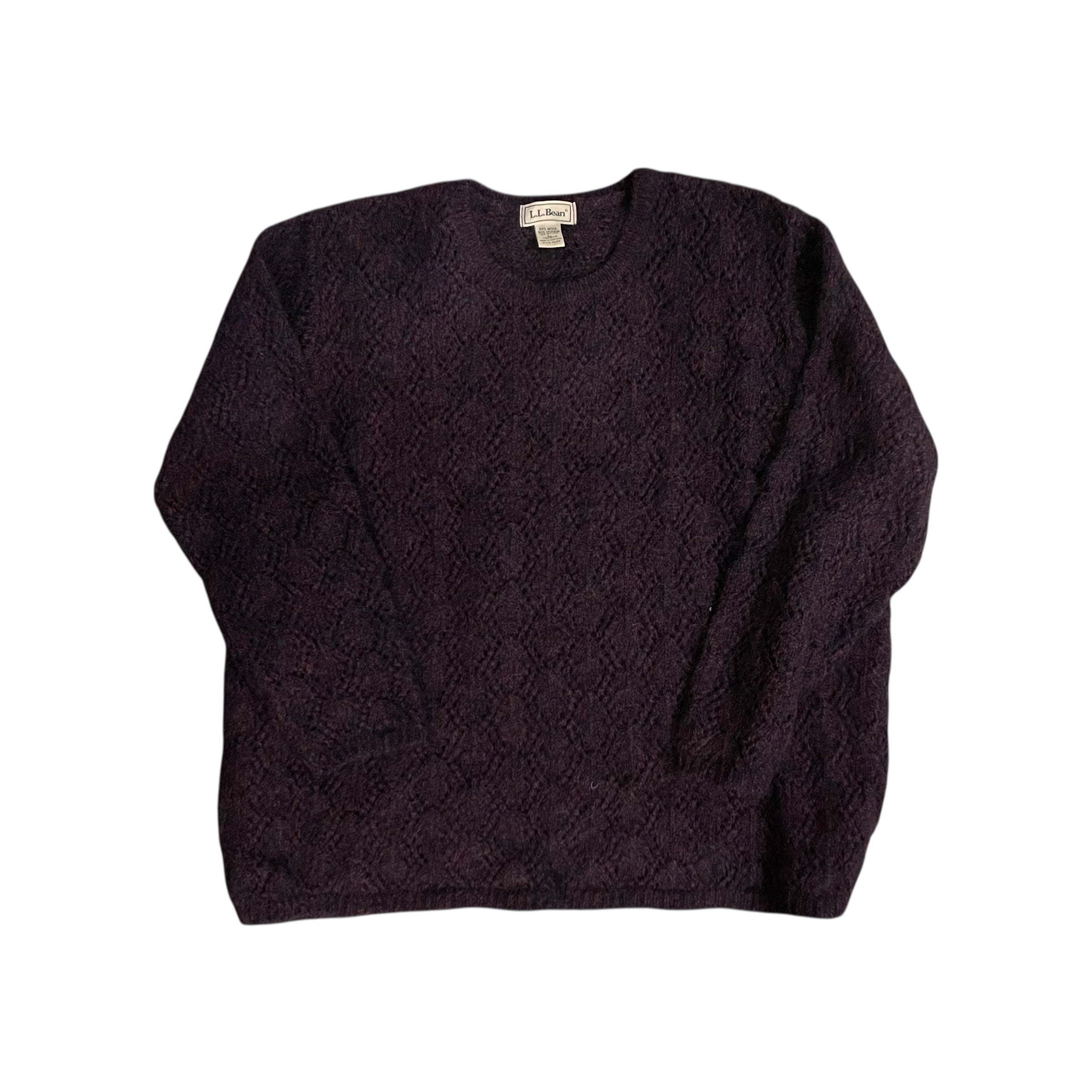 Y2K L.L.Bean Femme Crochet Wool Knit Sweater