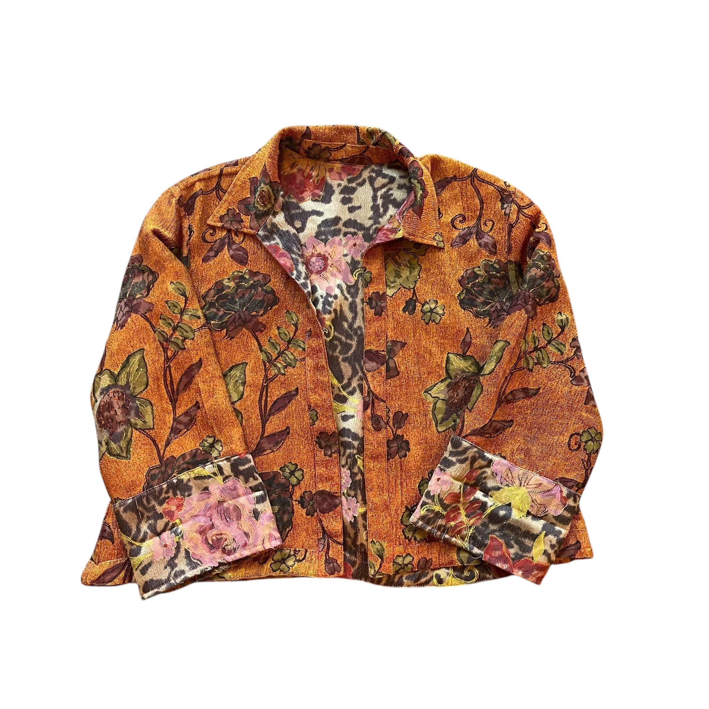 Vintage Reversable Floral Tapestry Jacket