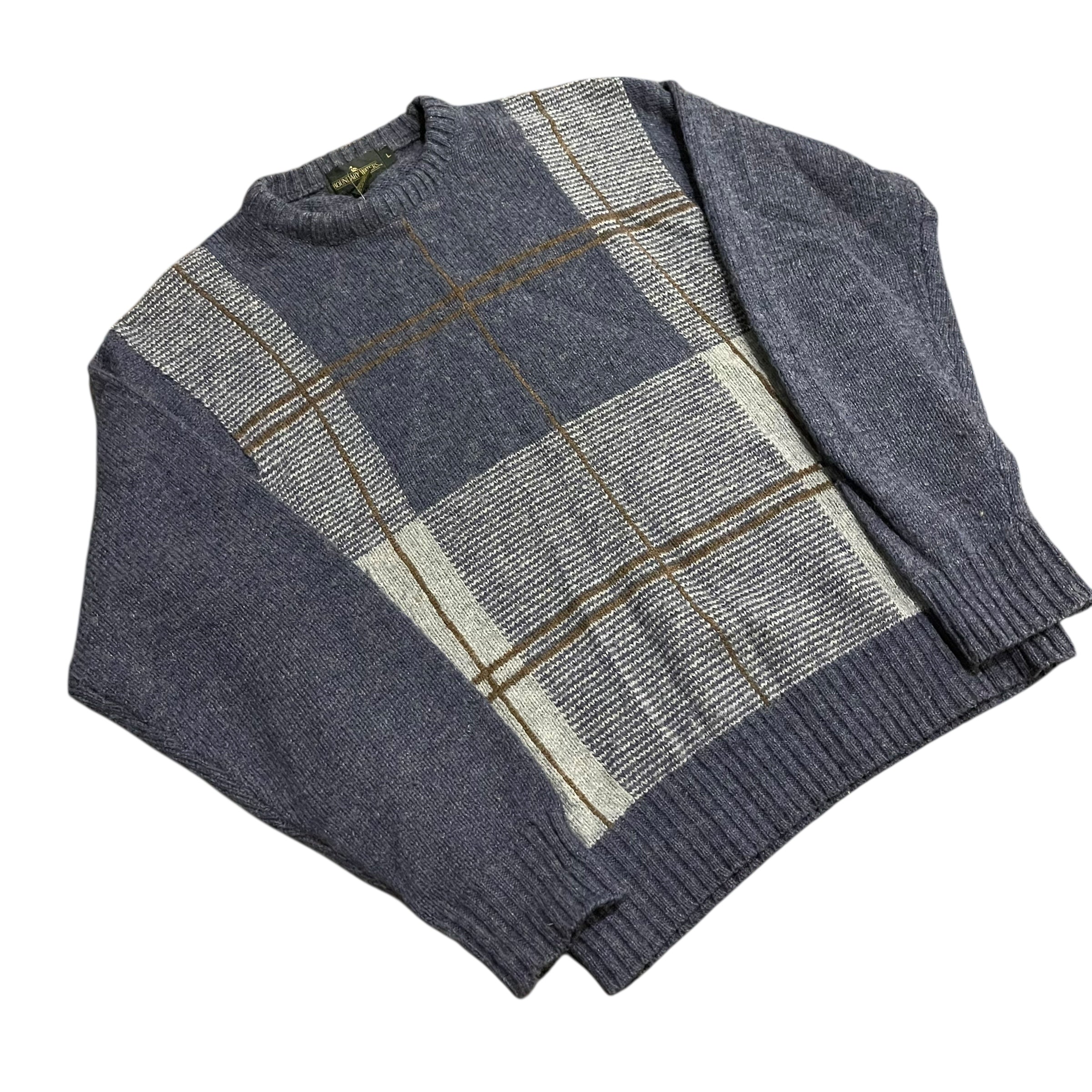Vintage Boundary Waters Striped Wool Knit Sweater