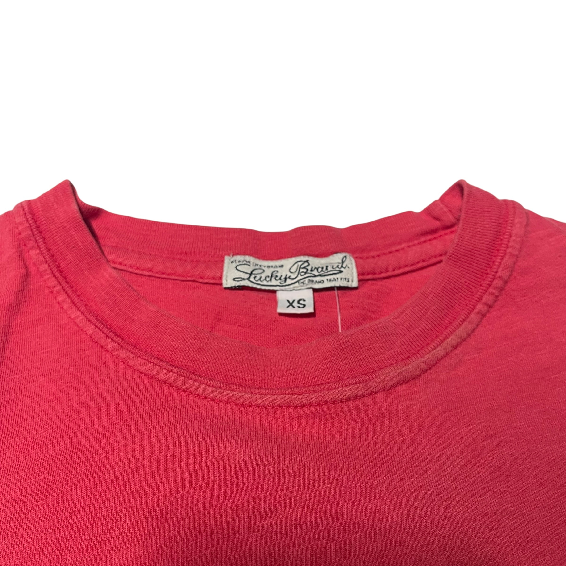 Y2K Femme Lucky Brand Hot Pink Graphic T-Shirt