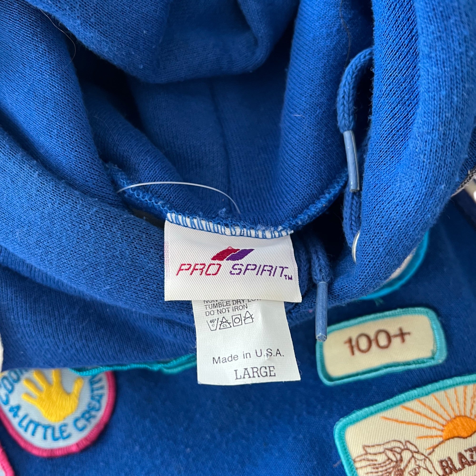 Vintage Patch Blue Hoodie