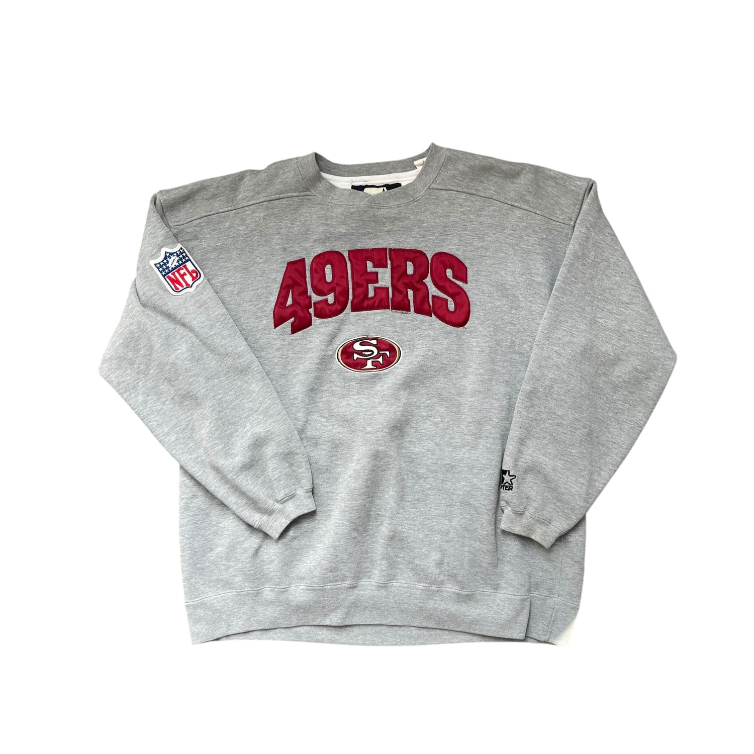 Vintage Starter San Francisco 49ers Gray Embroidered Sweatshirt