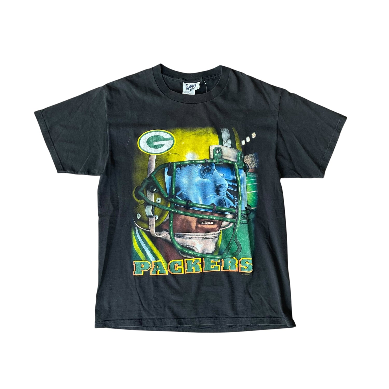 Vintage Lee Sport Green Bay Packers Black Graphic T-Shirt