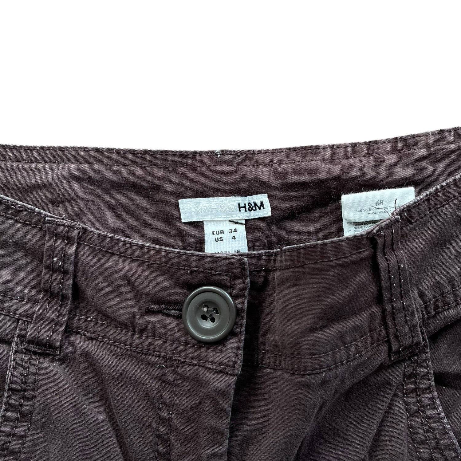 Y2K H&M Straight Leg Brown Cargo Pants