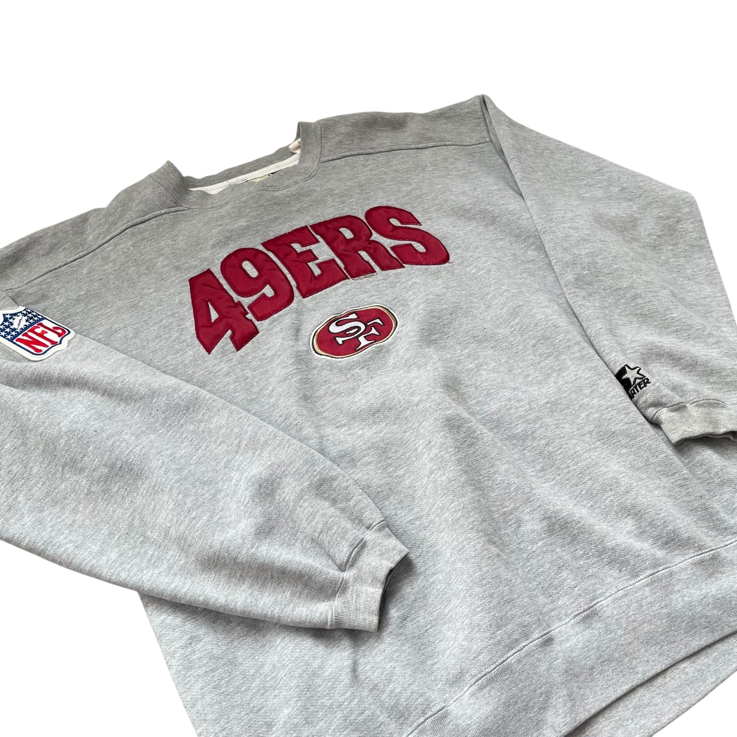 Vintage Starter San Francisco 49ers Gray Embroidered Sweatshirt