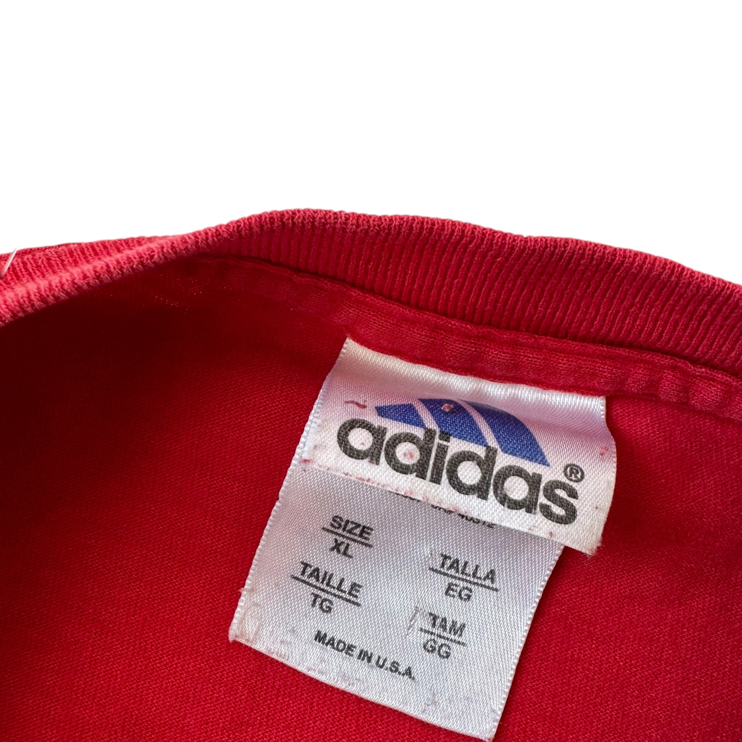 Vintage Adidas Logo Red T-Shirt
