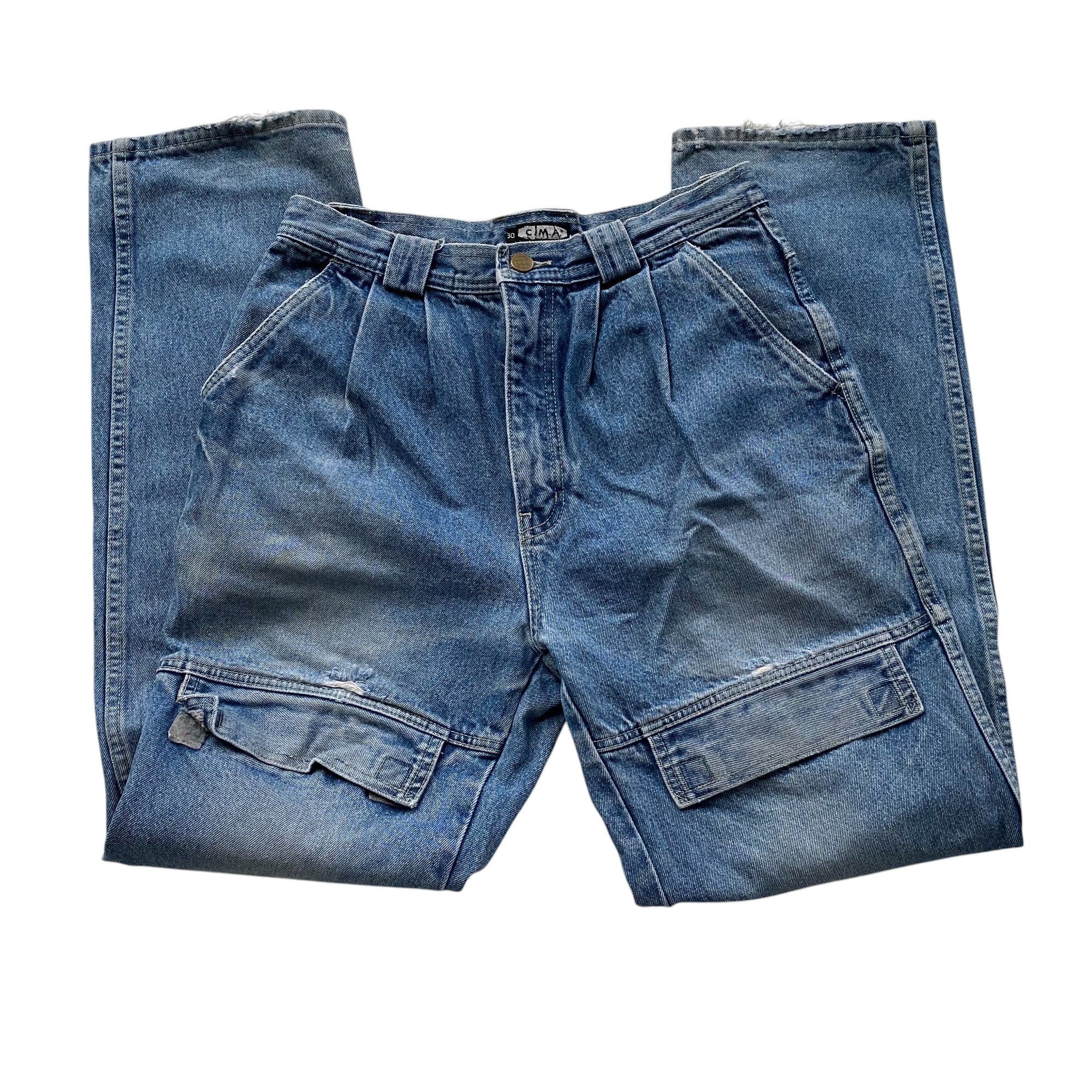 Vintage C.M.A. Pocket Detail High-waisted Jeans