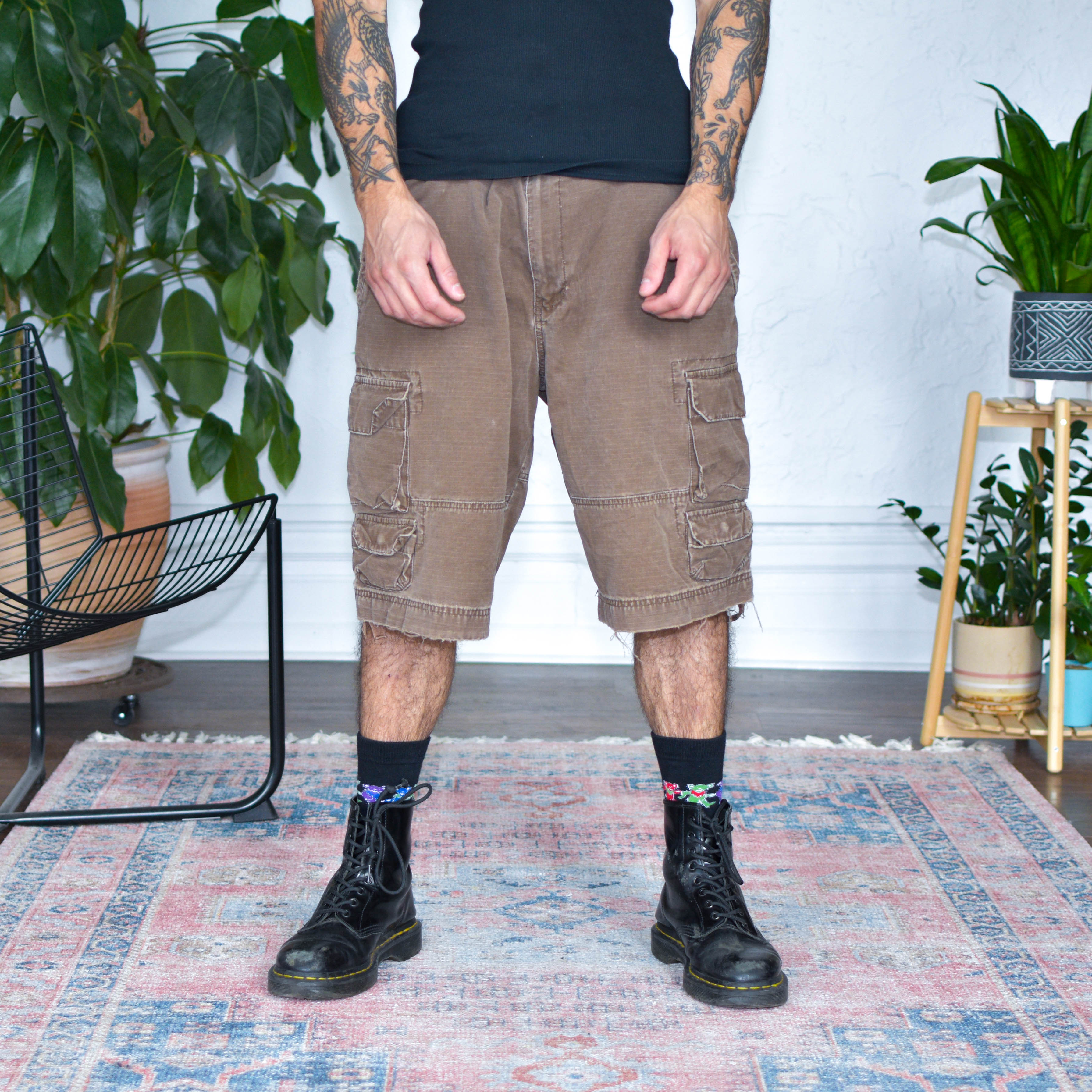 Vintage Mossimo Brown Ripstop Cargo Shorts