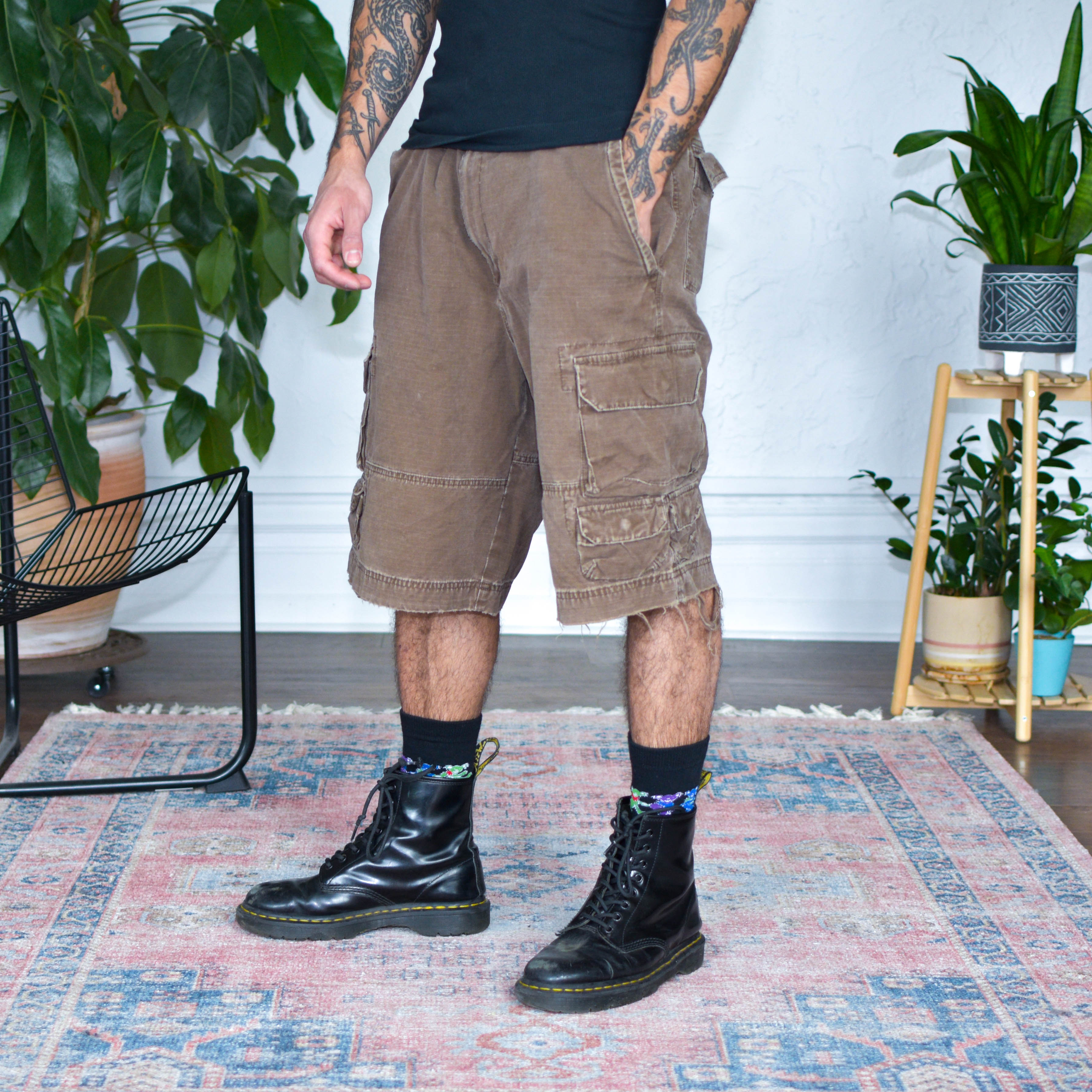 Vintage Mossimo Brown Ripstop Cargo Shorts