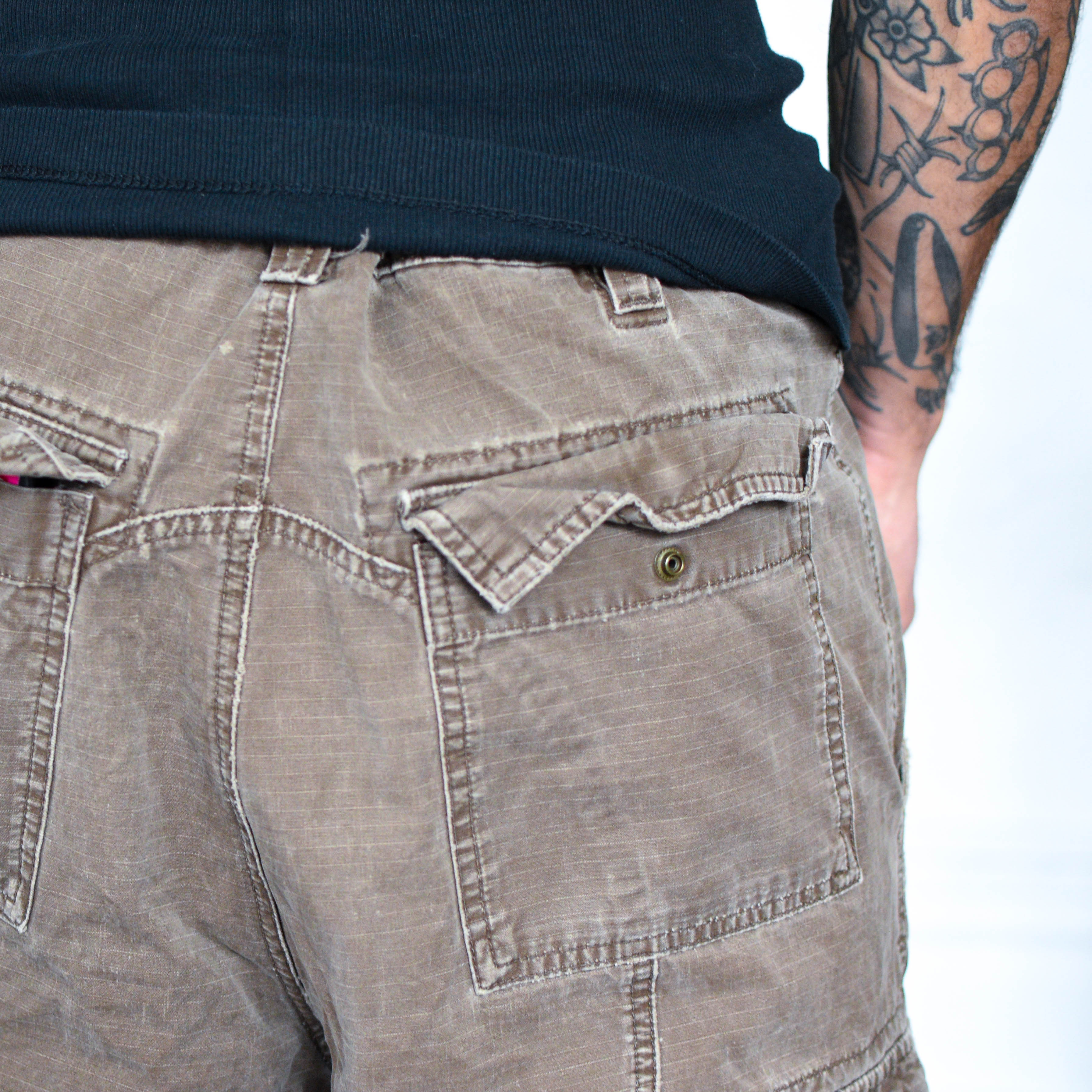 Vintage Mossimo Brown Ripstop Cargo Shorts