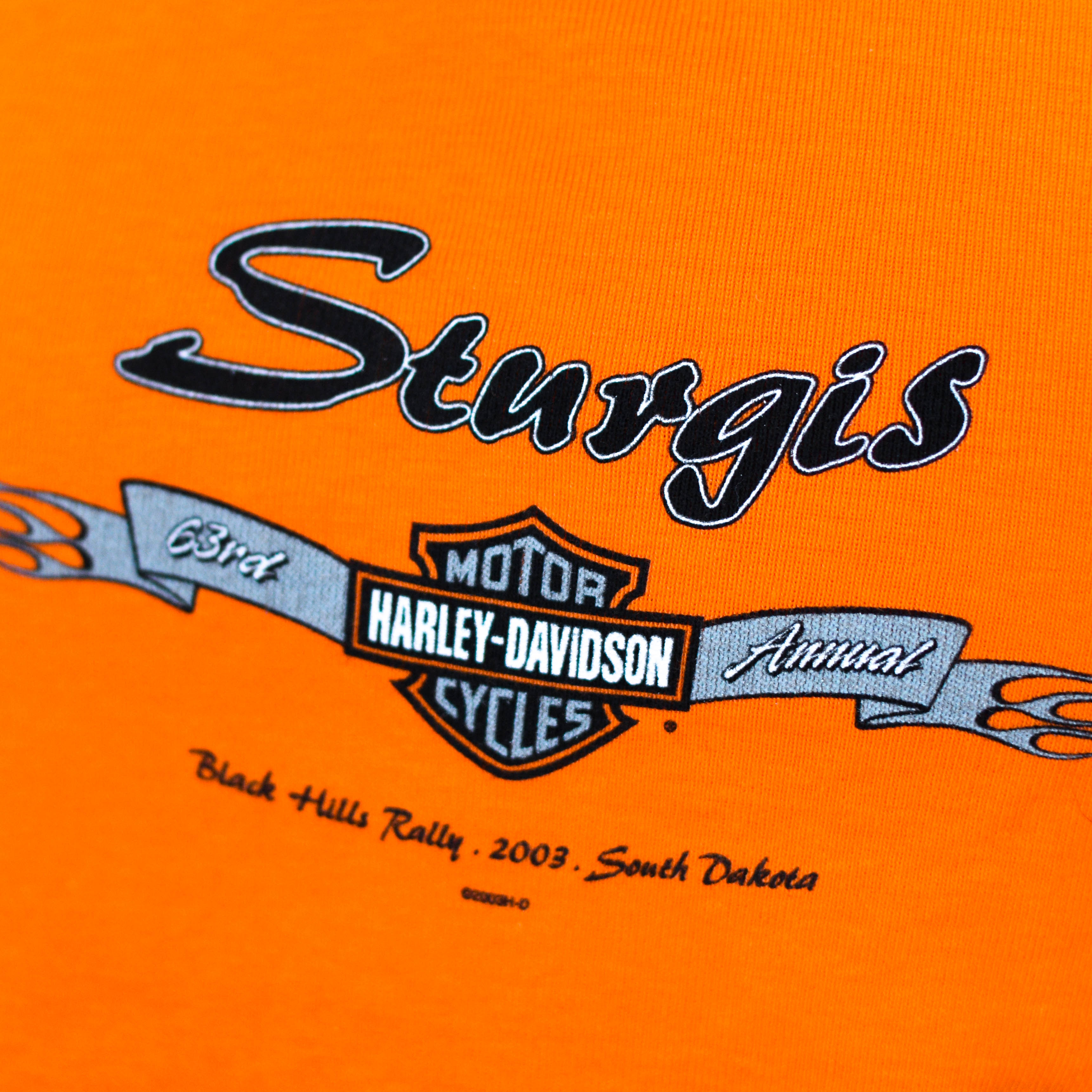 Vintage 2003 Harley Davidson Sturgis Orange Tank Top
