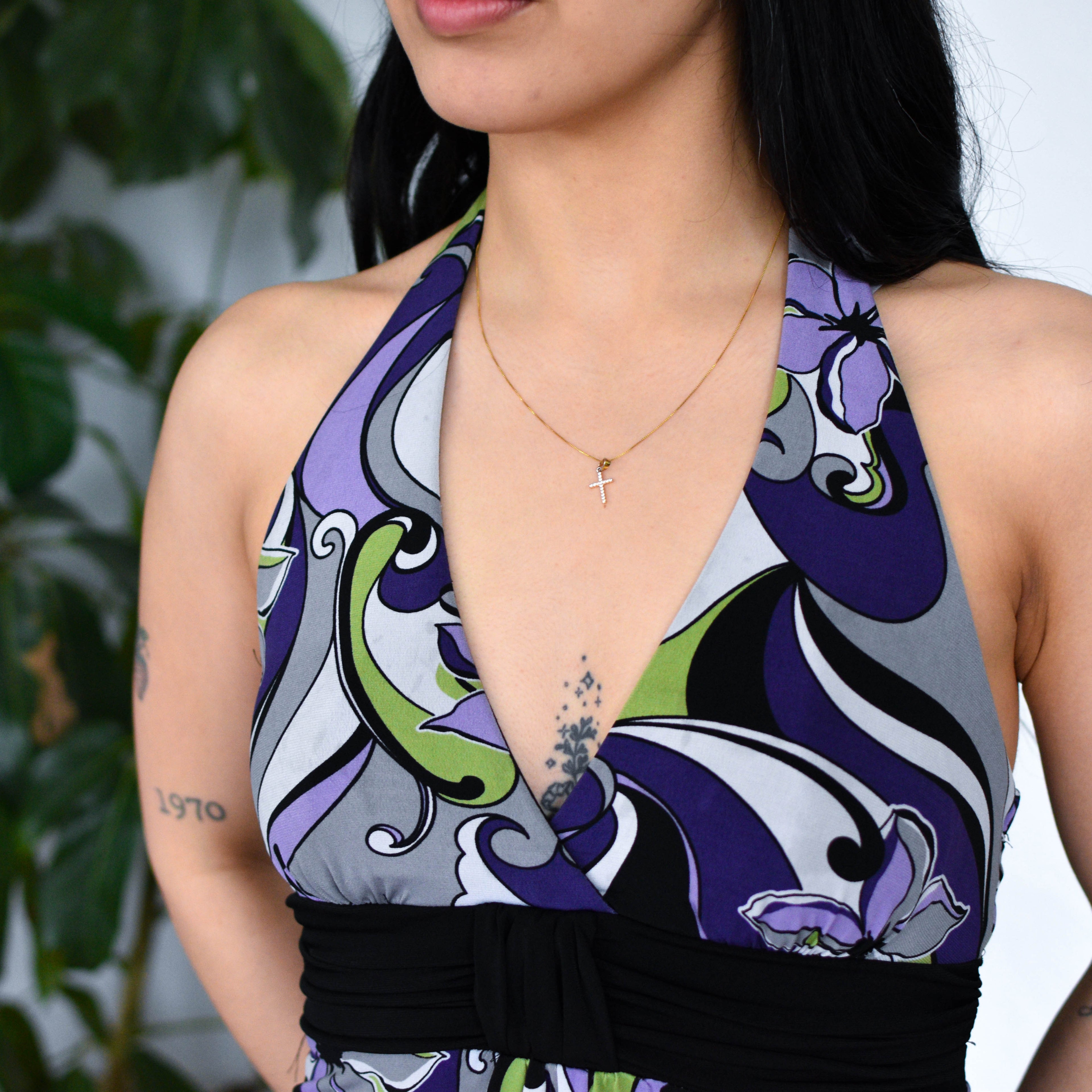 Vintage Y2K Speechless Floral Halter Dress