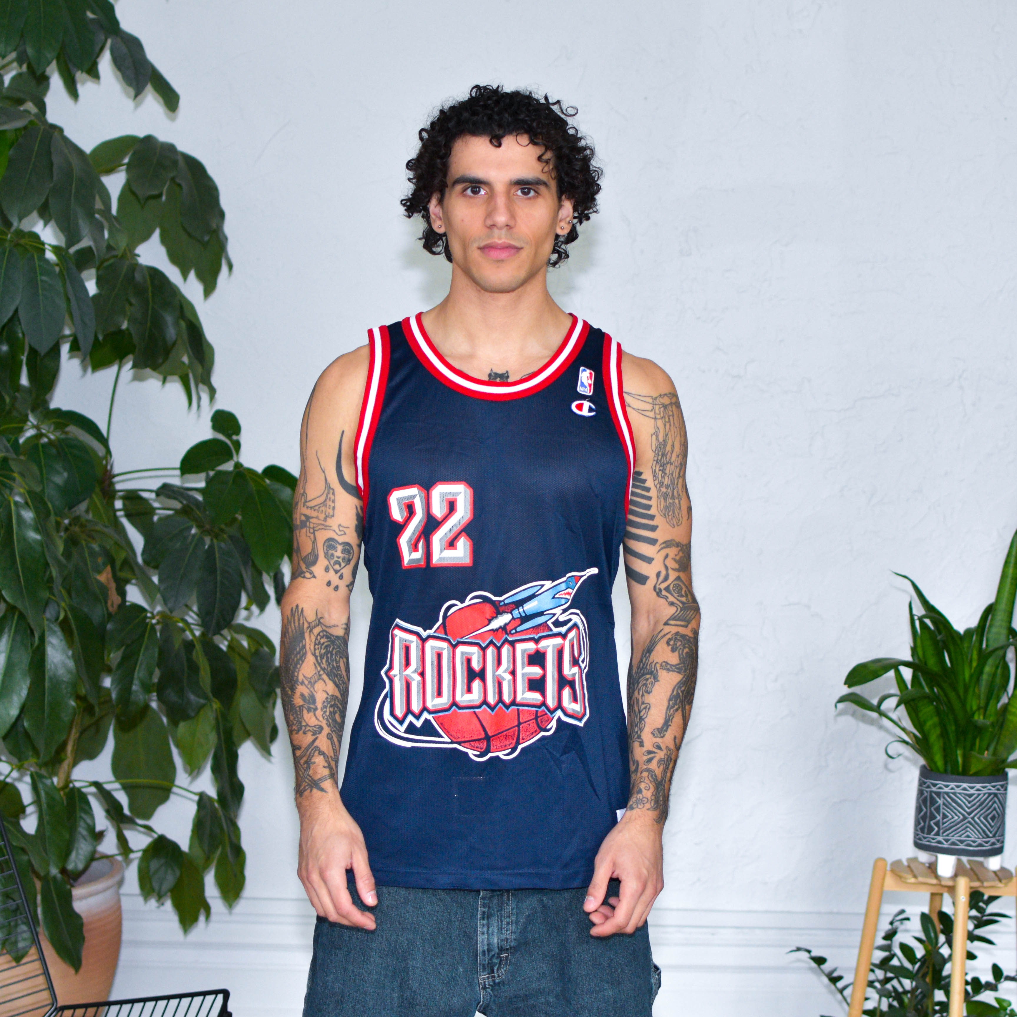 Vintage Houston Rockets Clyde Drexler Champion Jersey