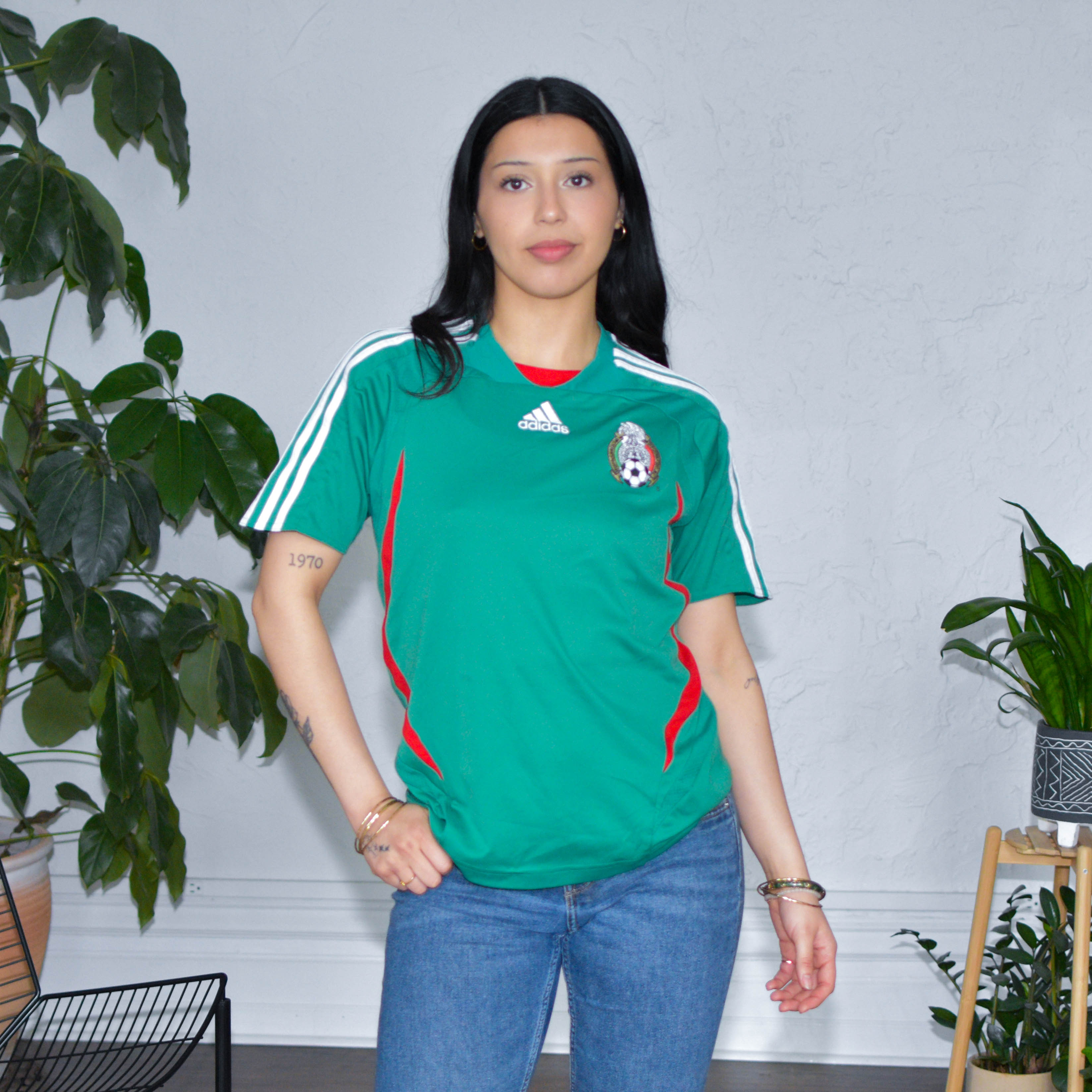 Vintage 2007 Mexico National Team Femme Home Jersey