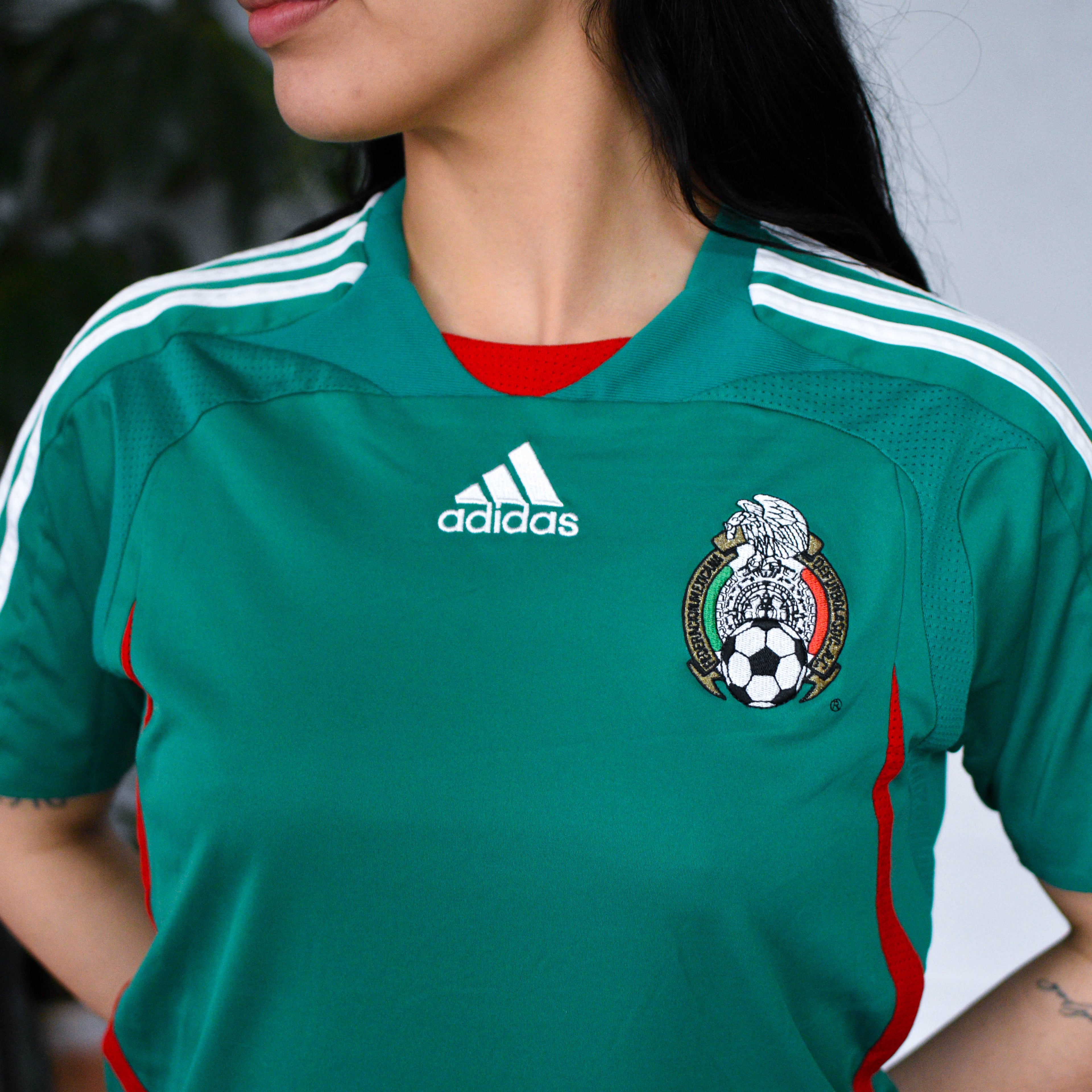 Vintage 2007 Mexico National Team Femme Home Jersey