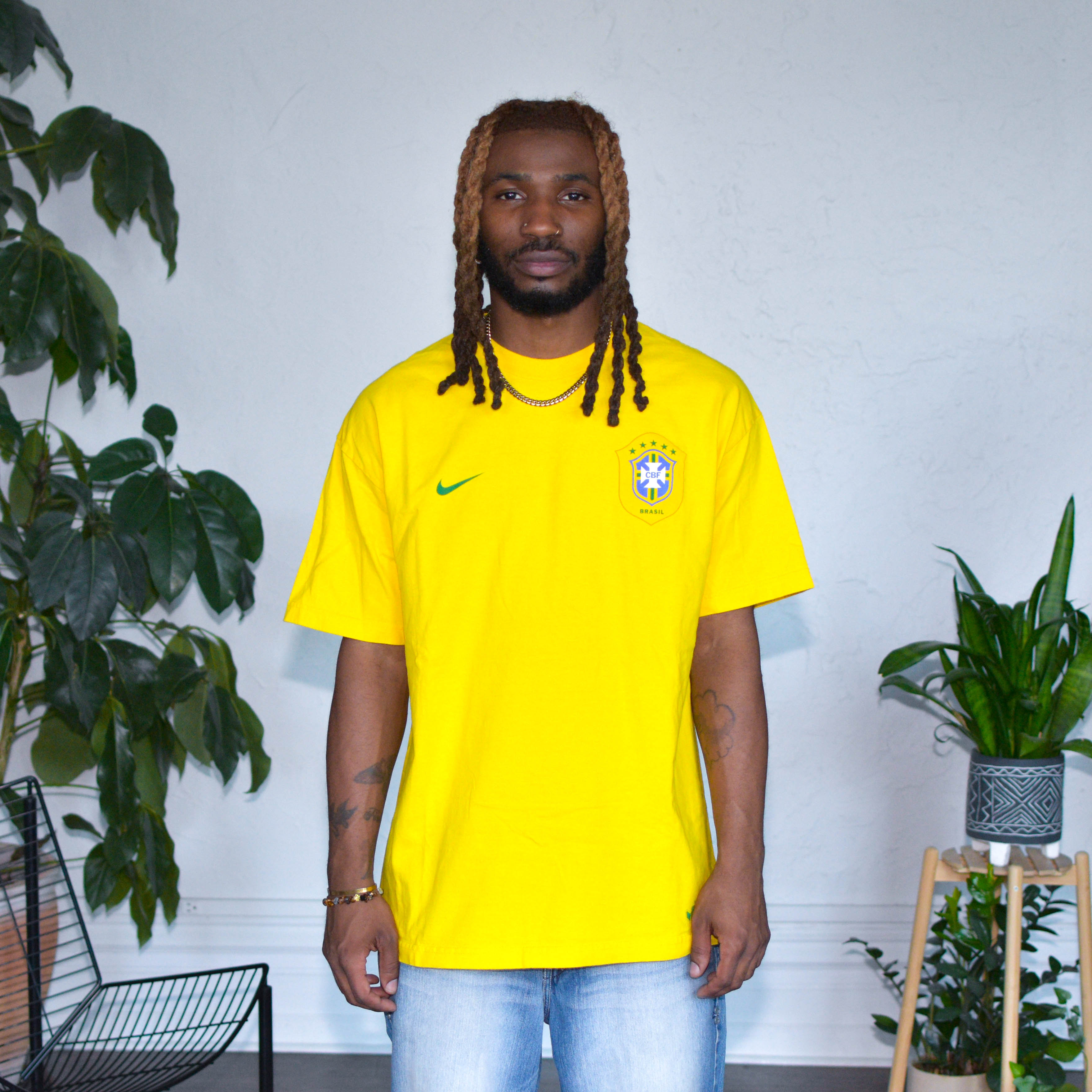 Vintage Nike Brazil National Team Yellow T-Shirt