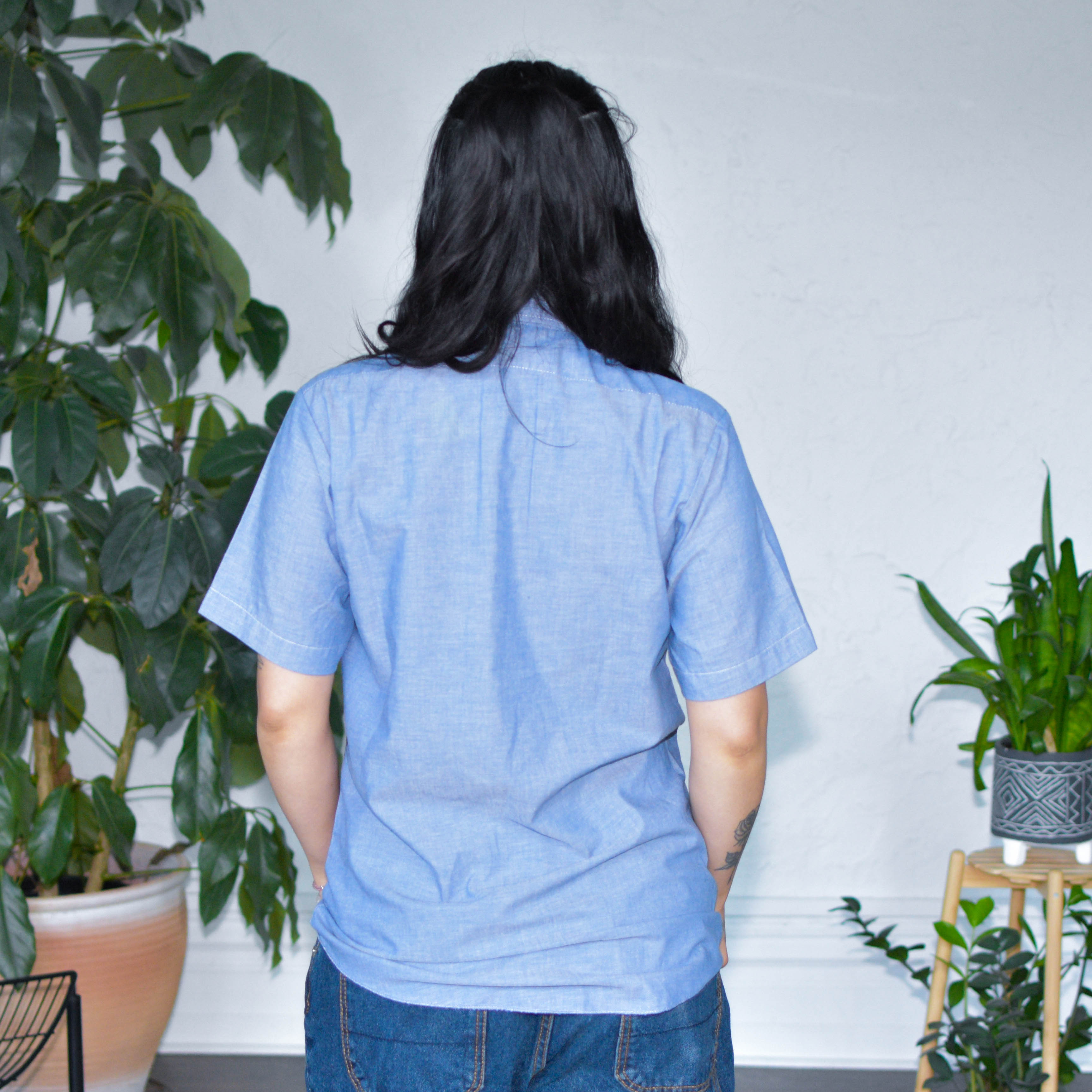 Vintage Embroidered Cowboy Button-Up Shirt