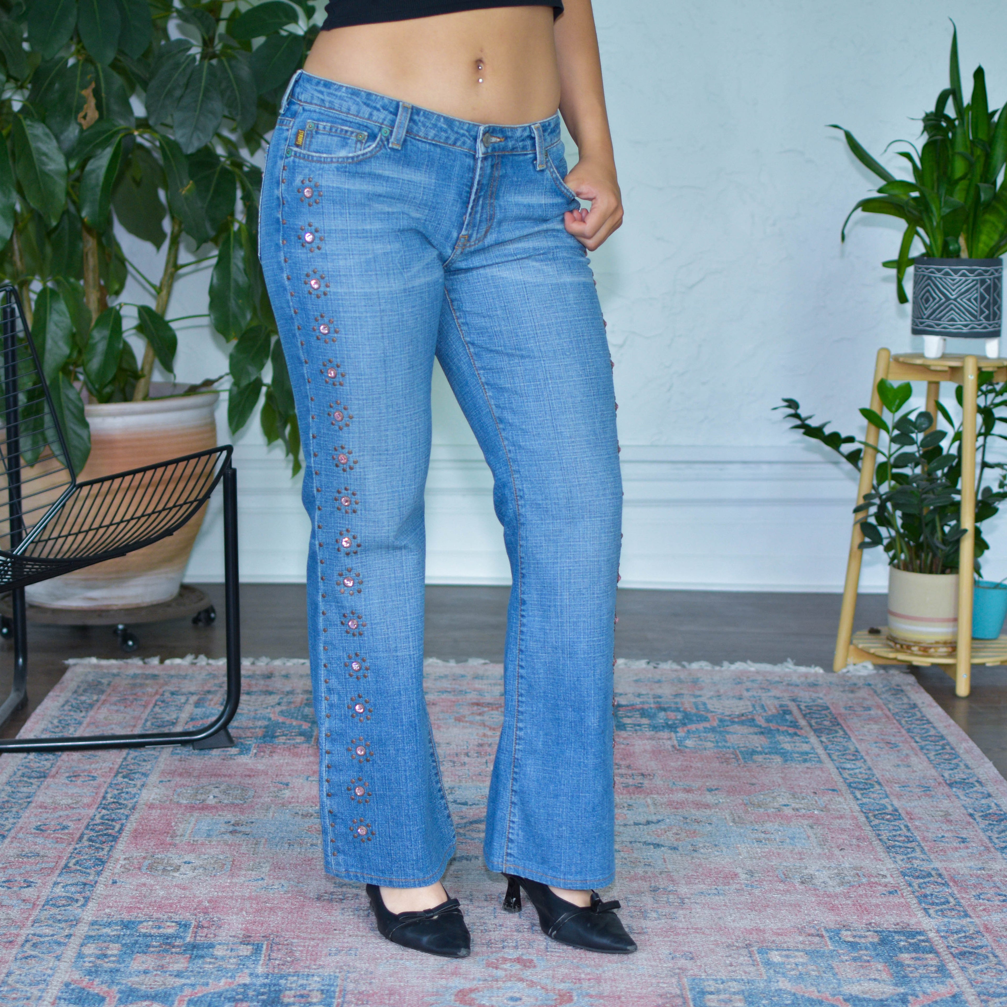 Vintage Y2K Streets Aheads Studded Denim Jeans
