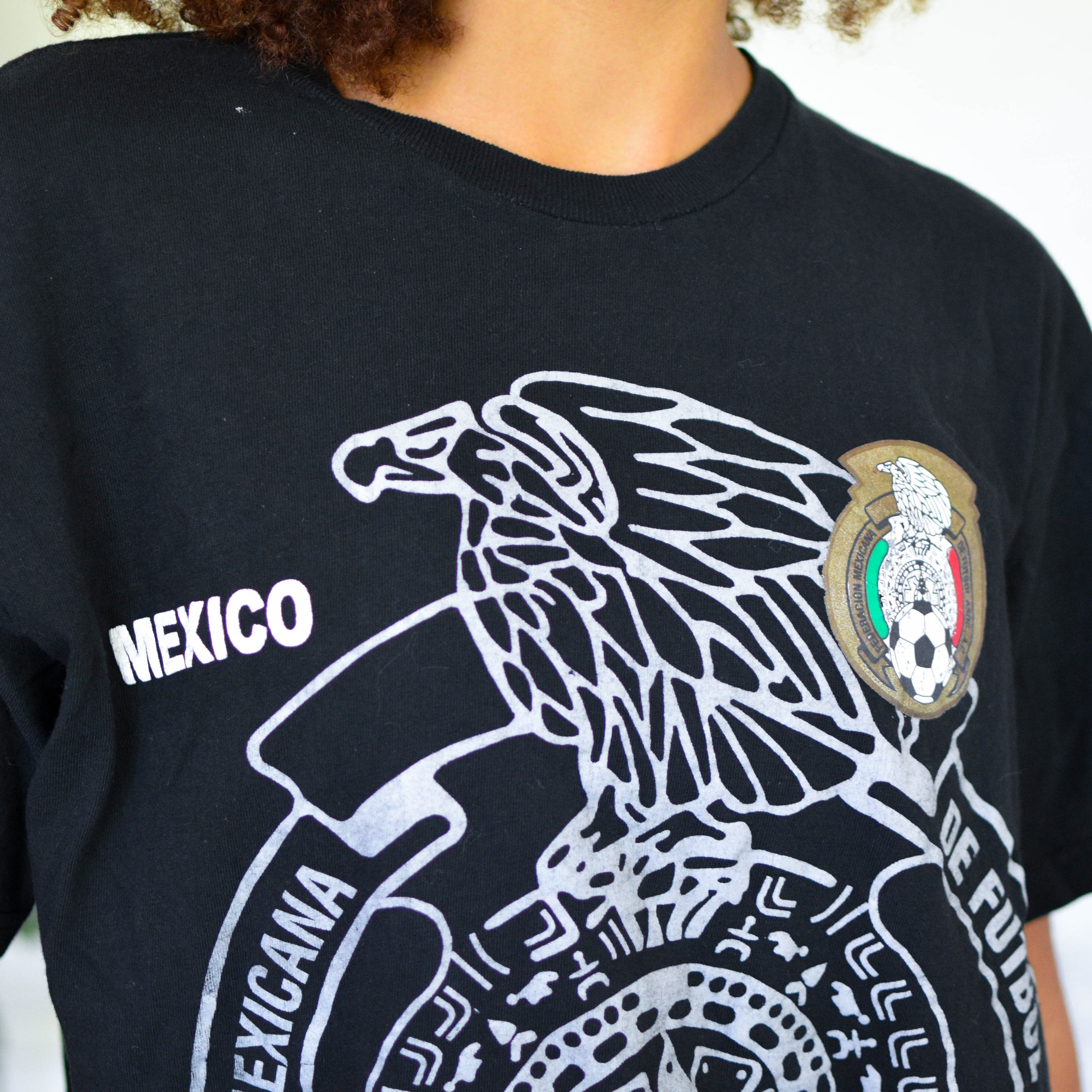 Vintage Mexico National Team Black Graphic T-Shirt
