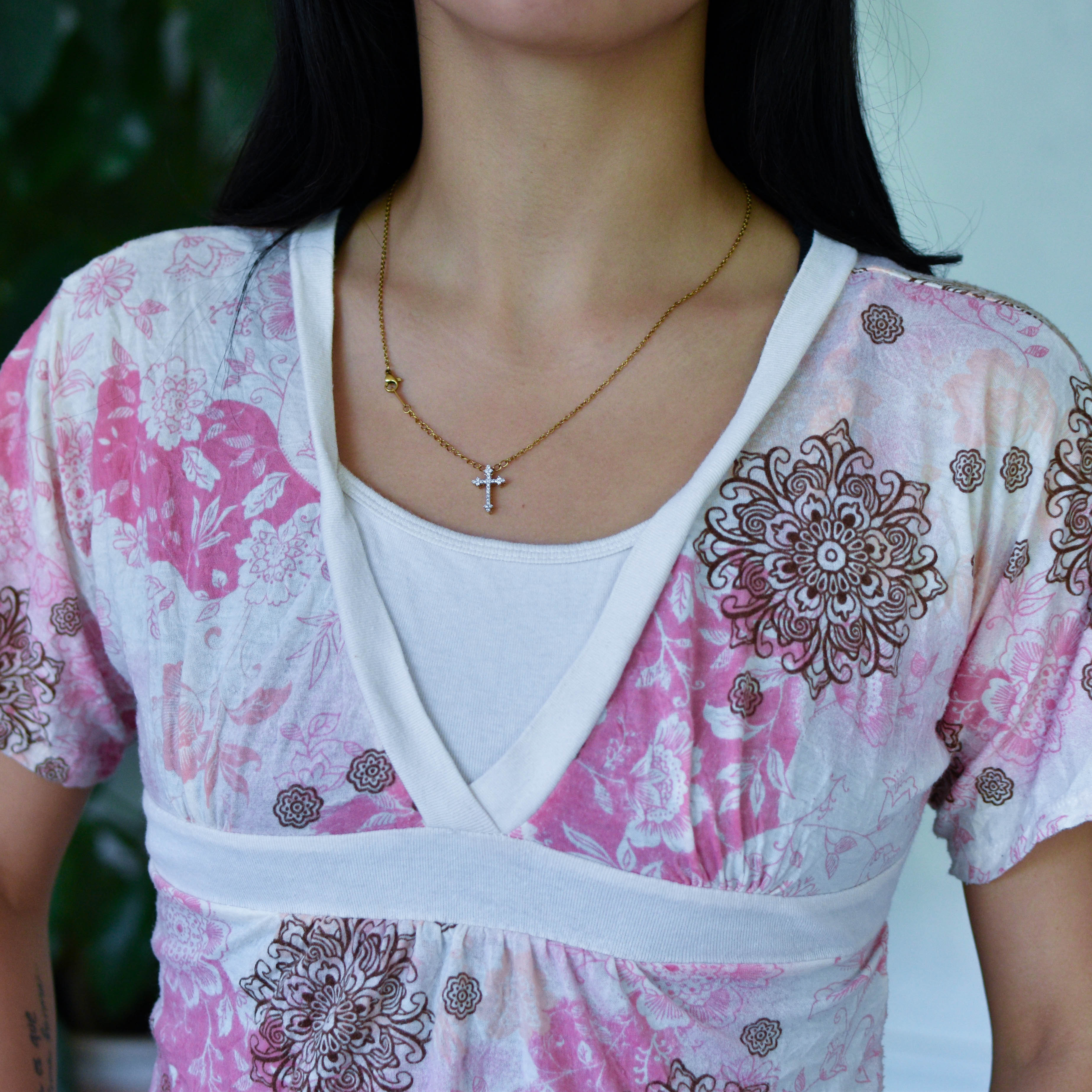 Vintage Y2K Sugar Rush Pink Floral Top