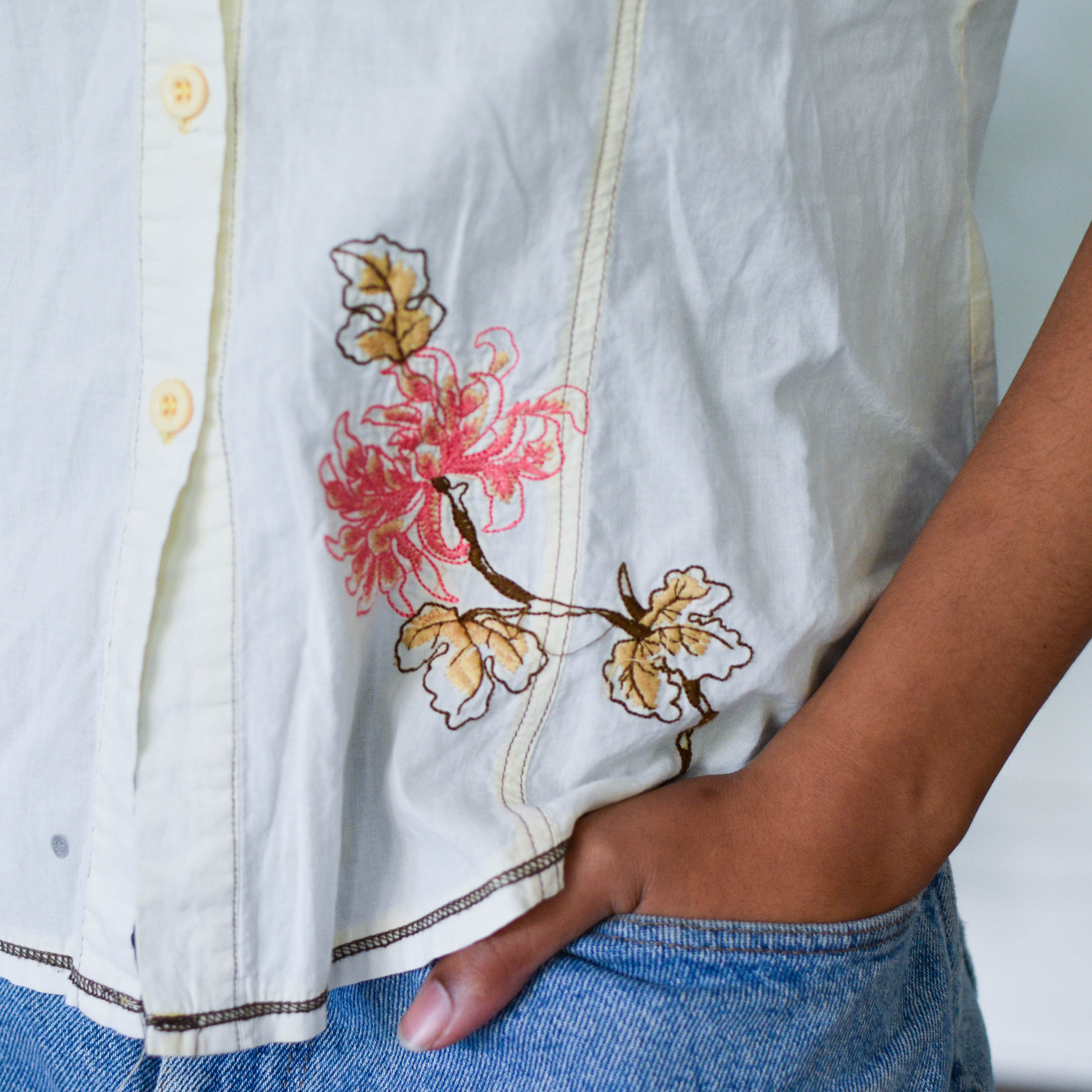 Vintage Y2K Abercrombie & Fitch Floral Button Up