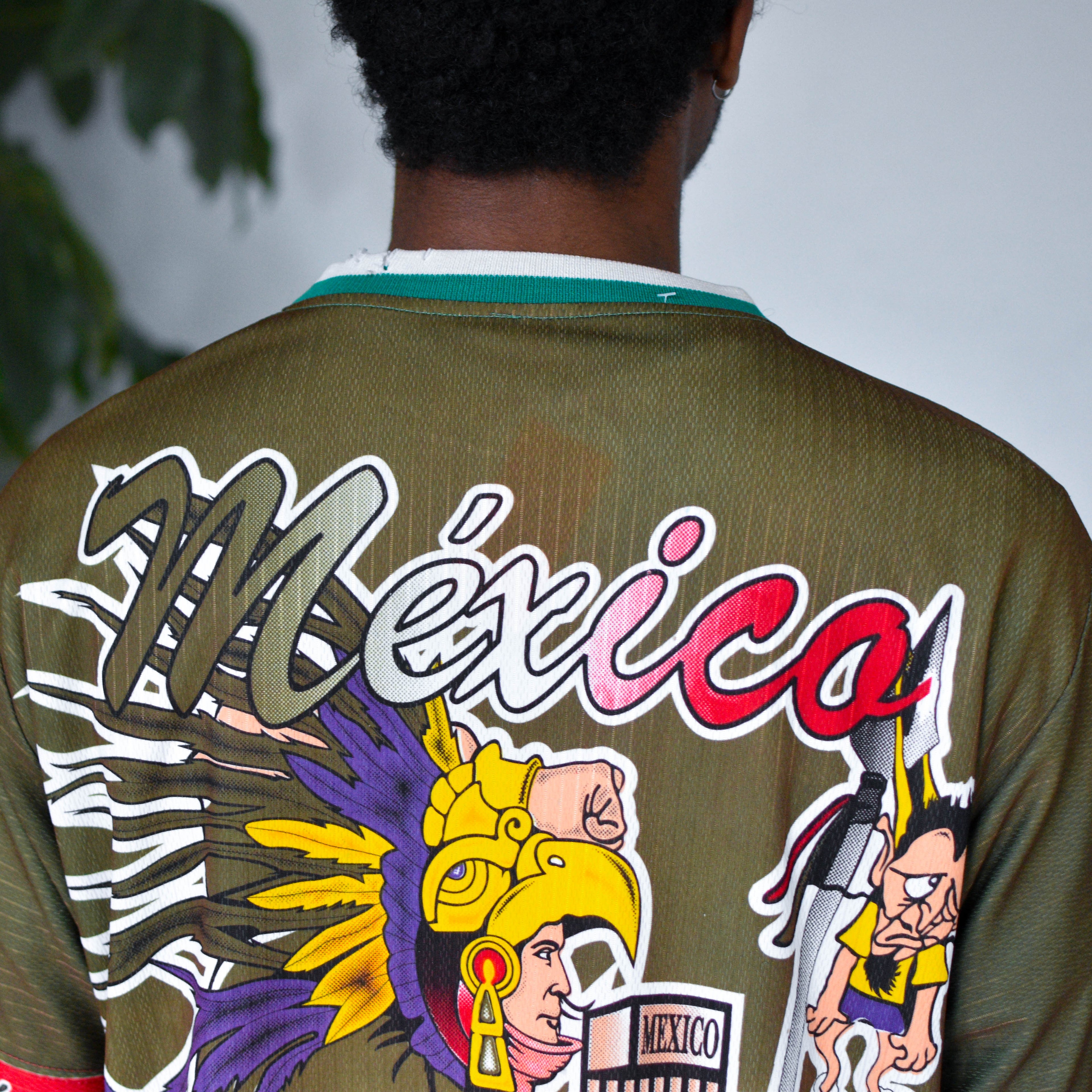 Vintage 1998 Mexico National Team AOP Caricature Jersey