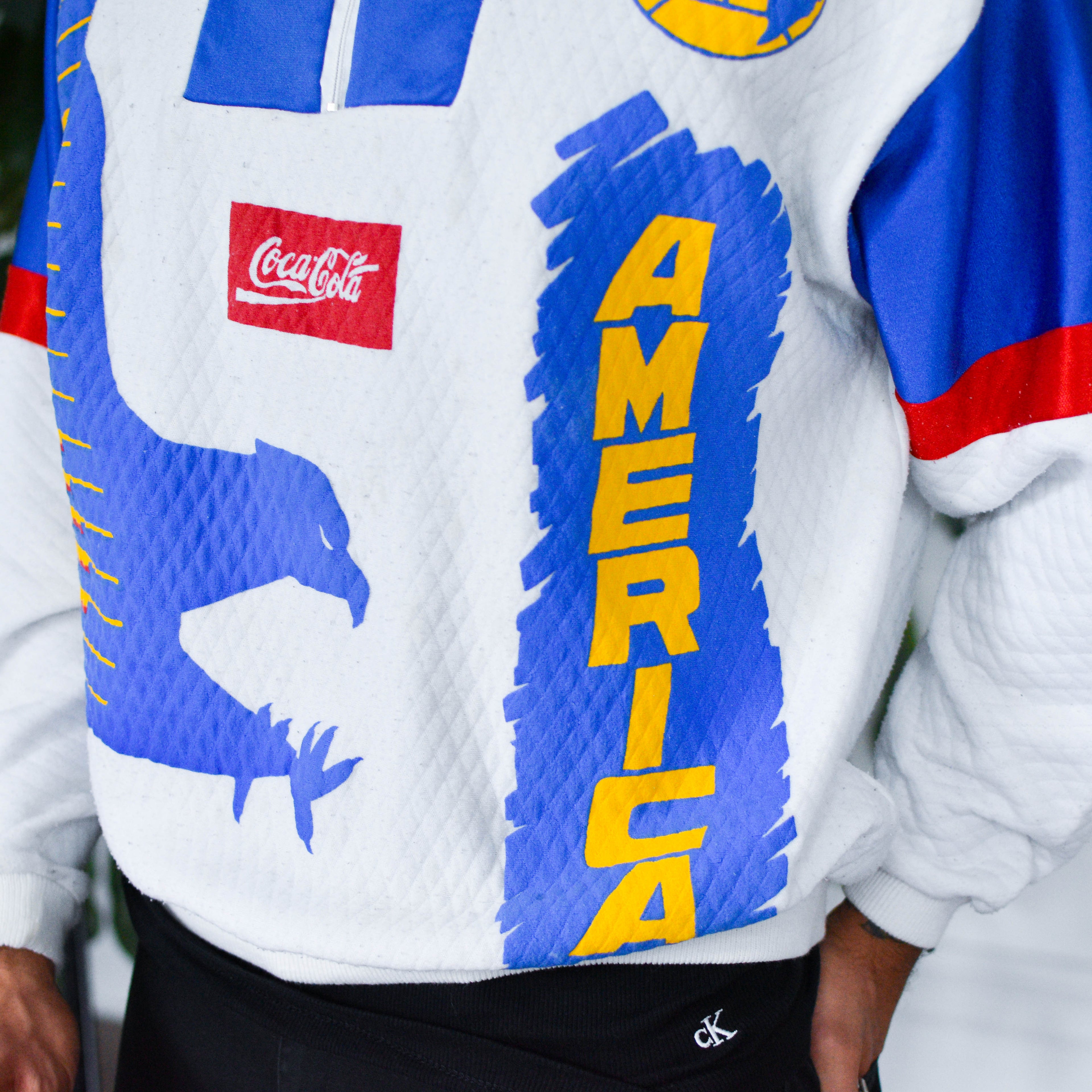 Vintage 90s Club America Quarter-Zip AOP Sweatshirt