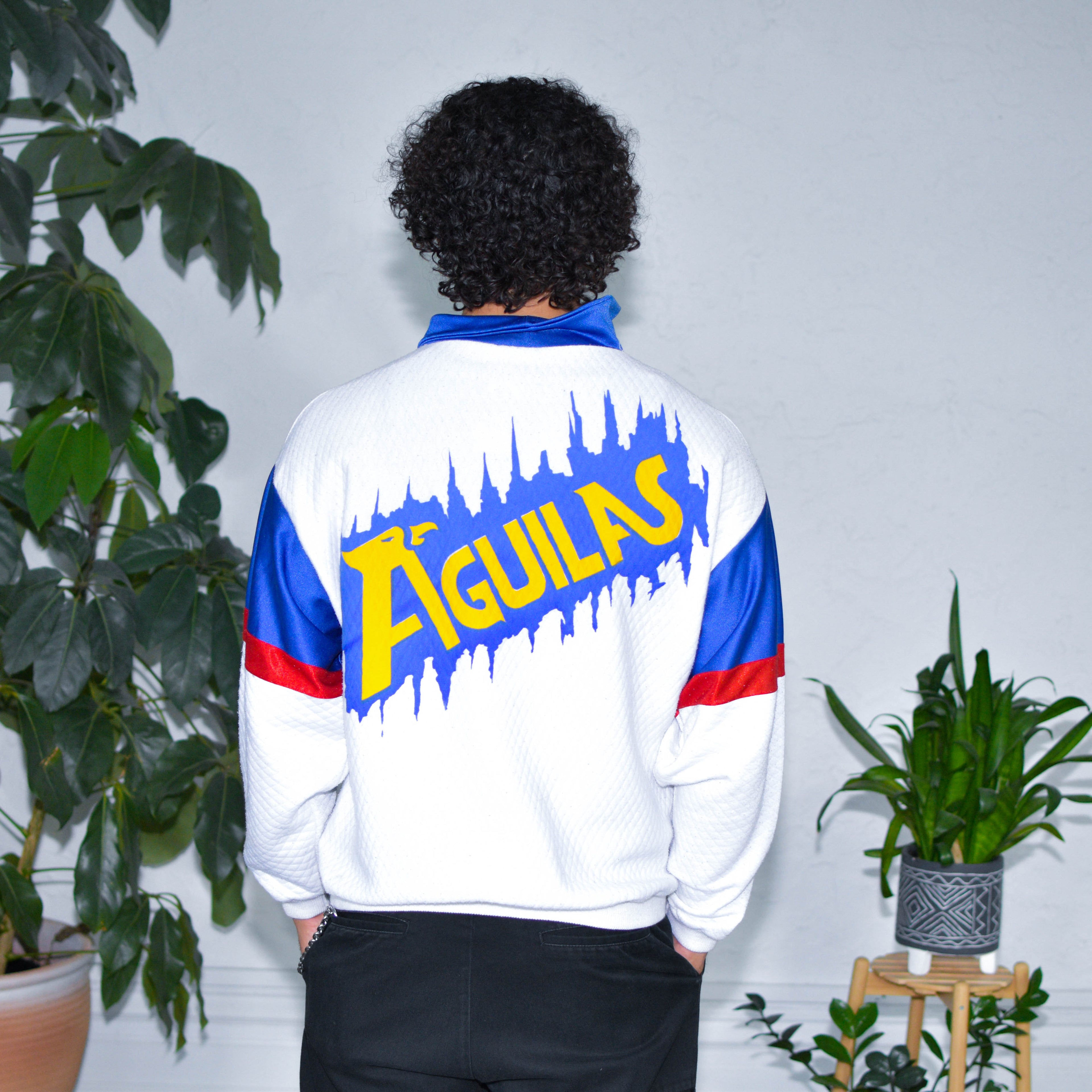 Vintage 90s Club America Quarter-Zip AOP Sweatshirt