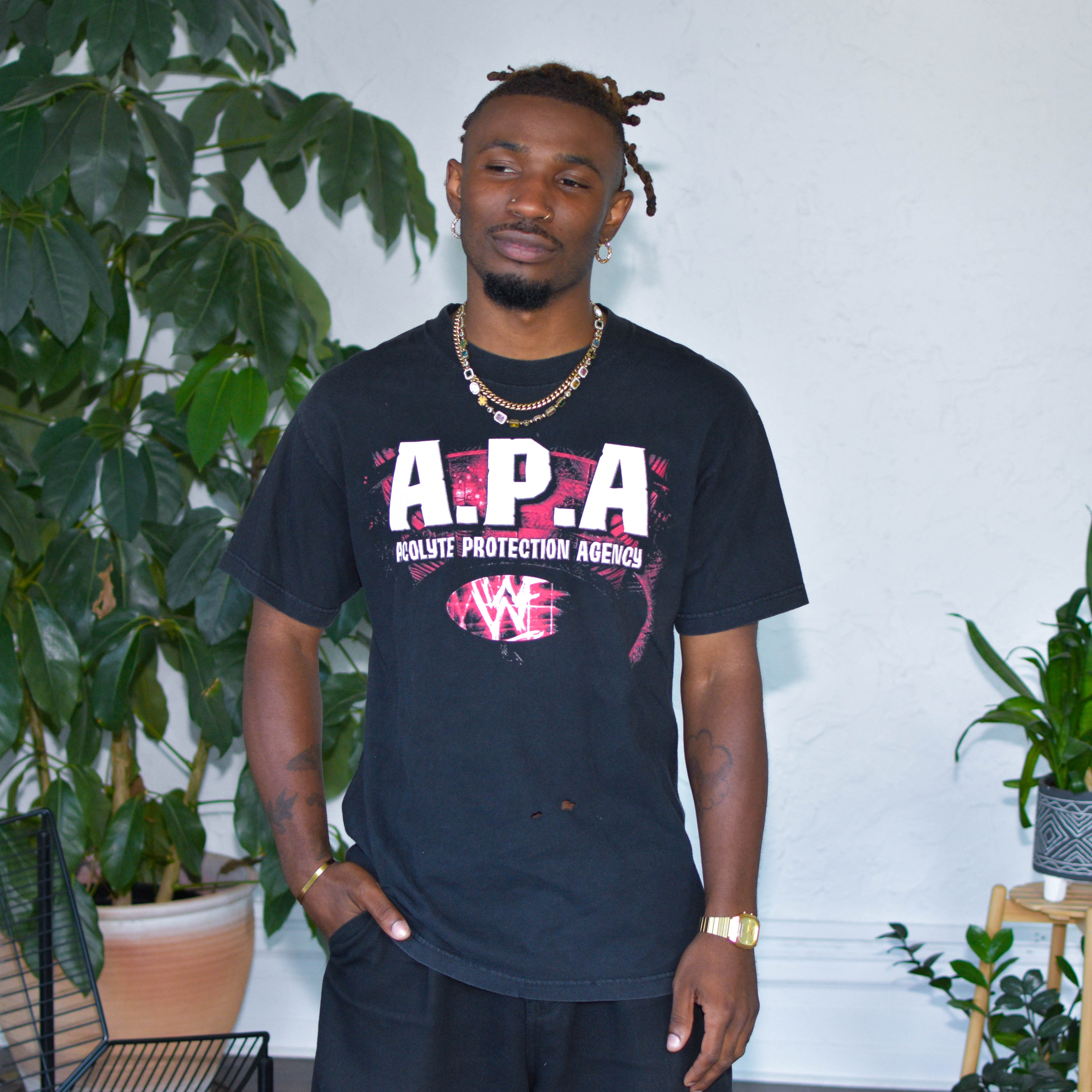 Vintage WWF APA "Cause We Want The Beer Money" Graphic T-Shirt