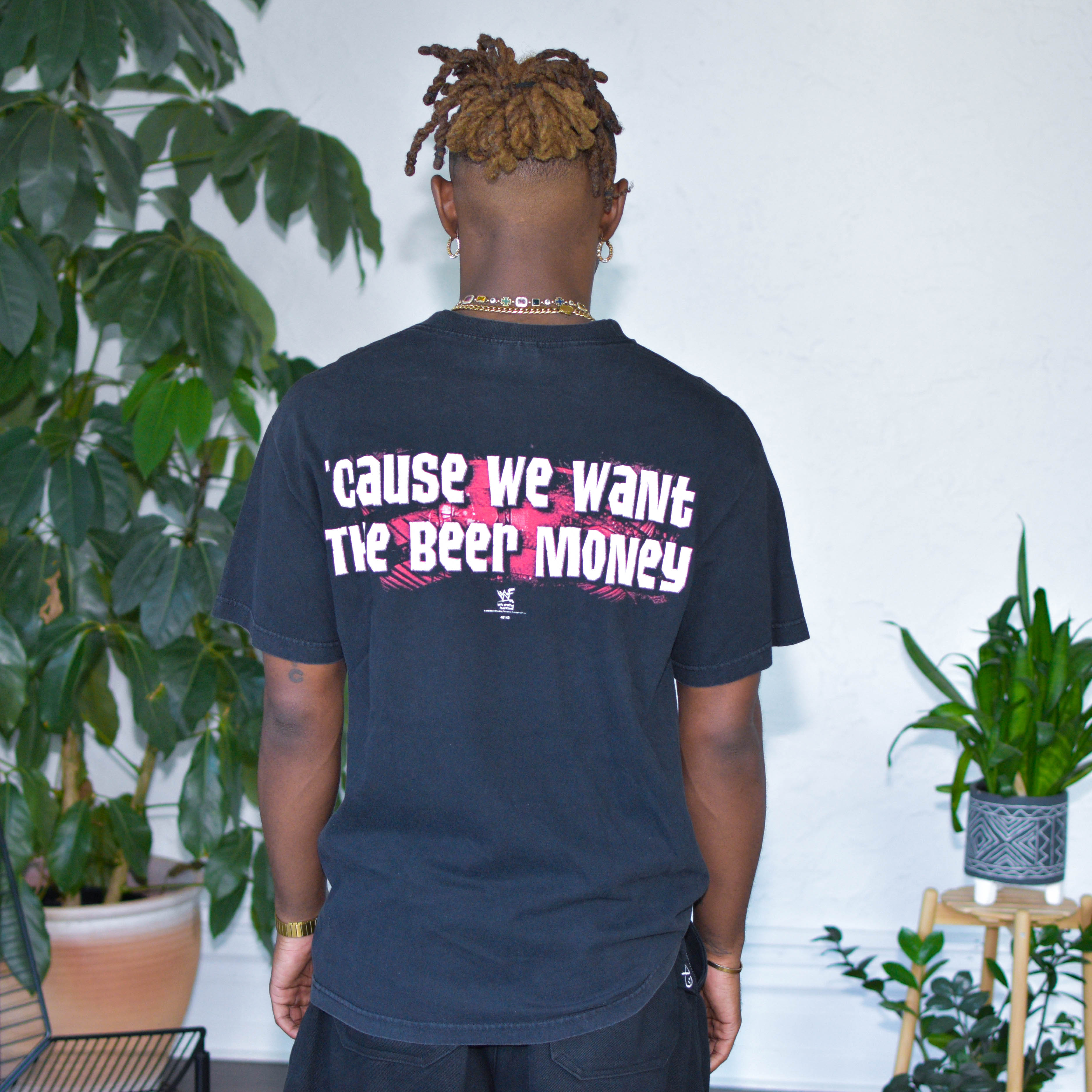 Vintage WWF APA "Cause We Want The Beer Money" Graphic T-Shirt