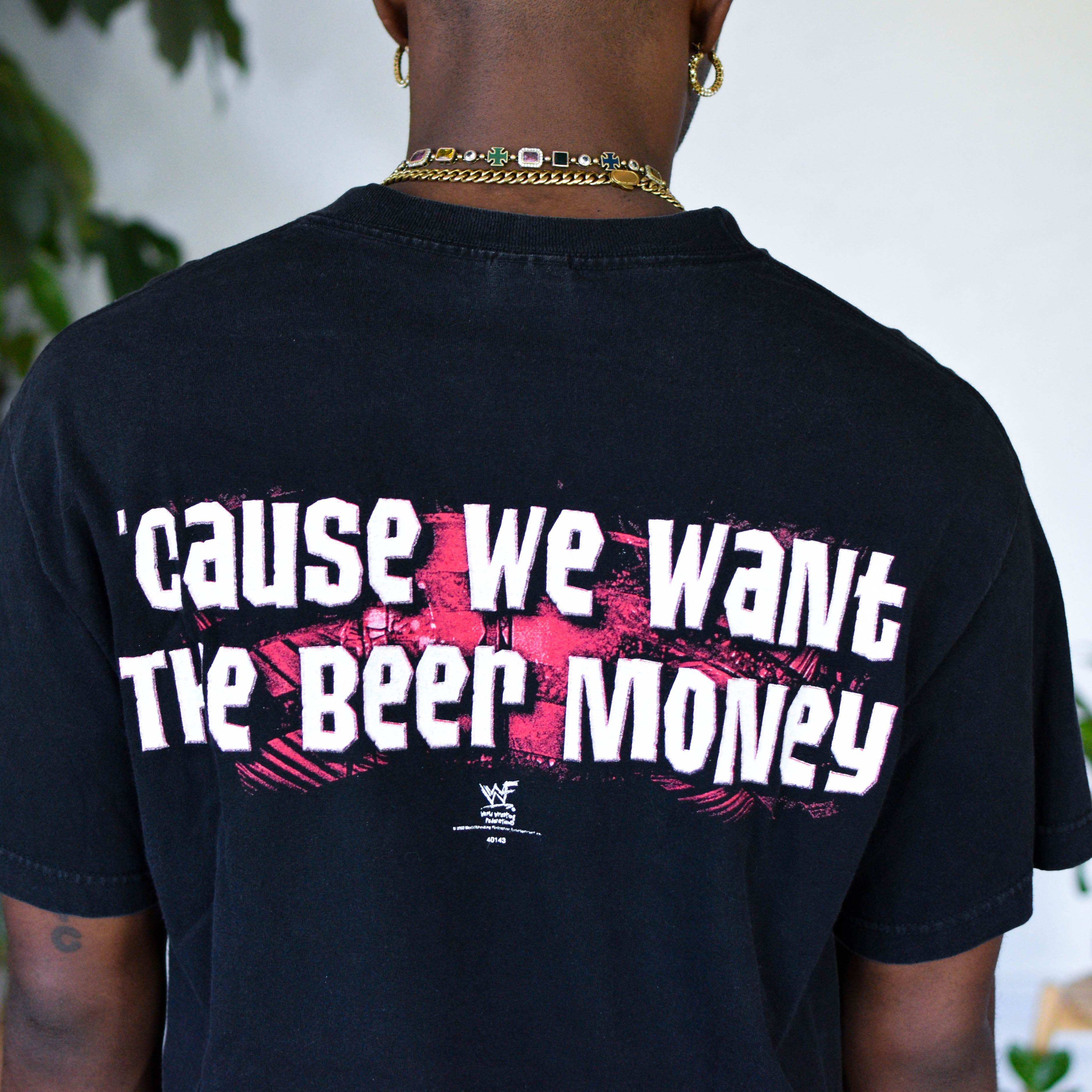 Vintage WWF APA "Cause We Want The Beer Money" Graphic T-Shirt