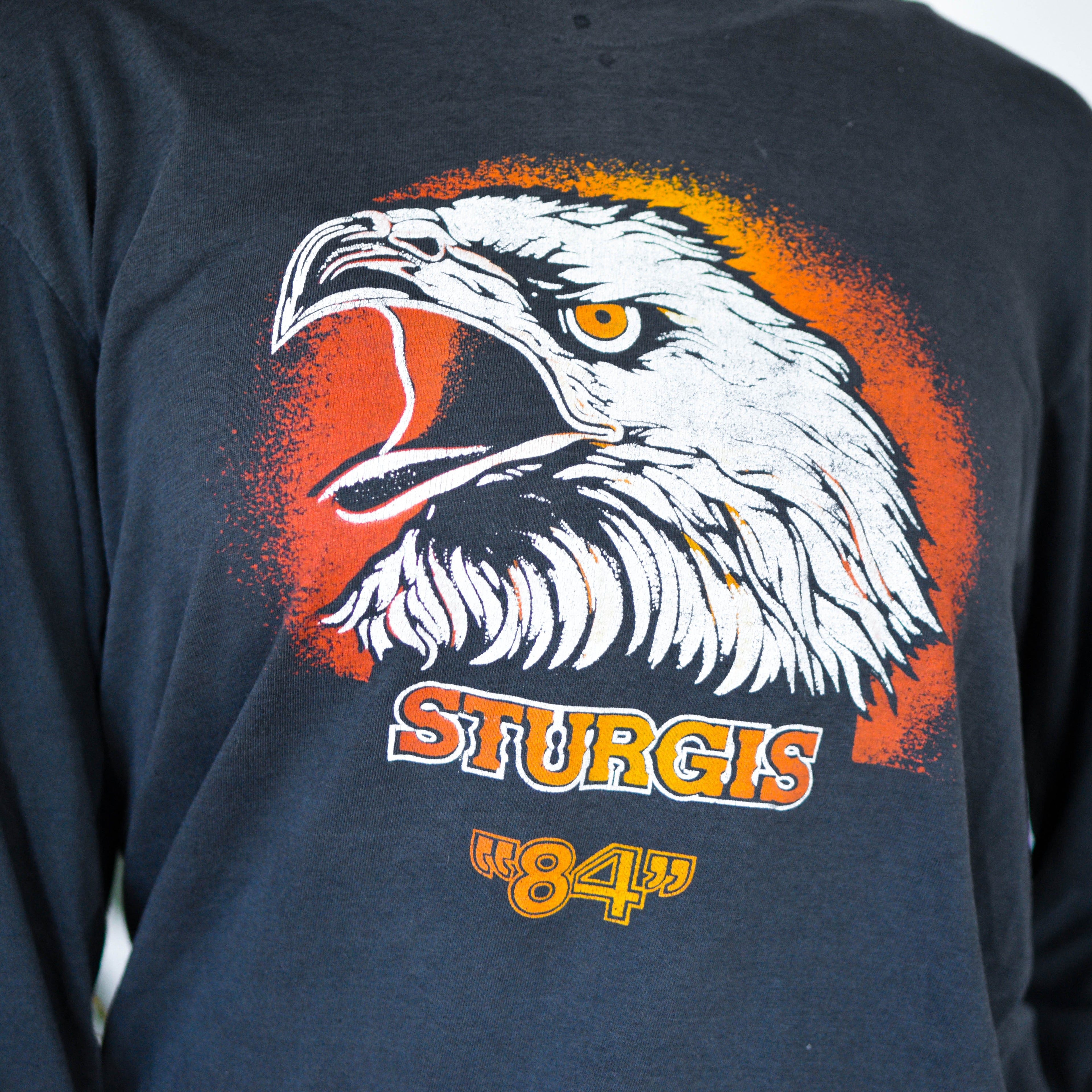 Vintage 1984 Sturgis Black Hills Classic Eagle Graphic T-Shirt