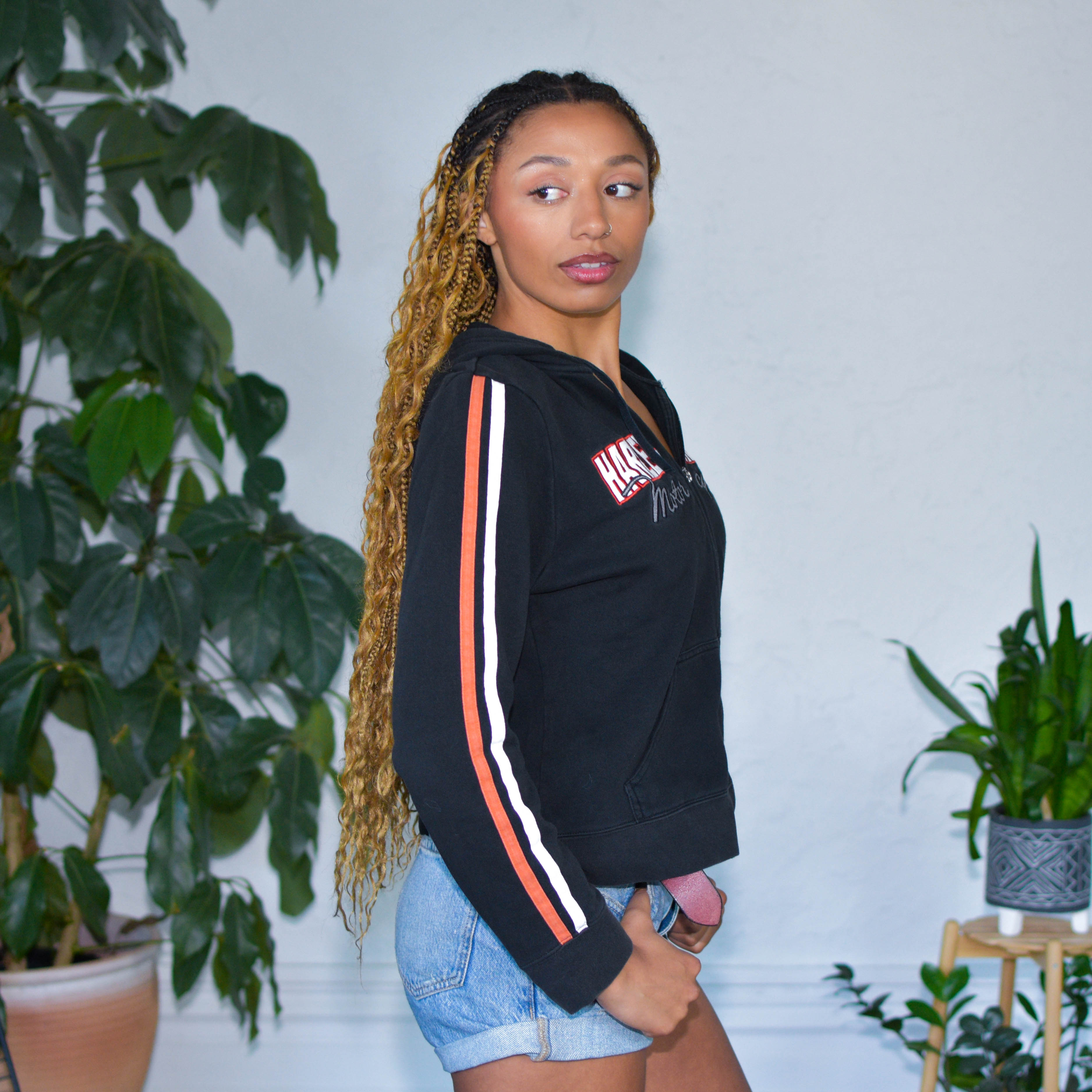 Y2K Harley Davidson Femme Zip-up Hoodie
