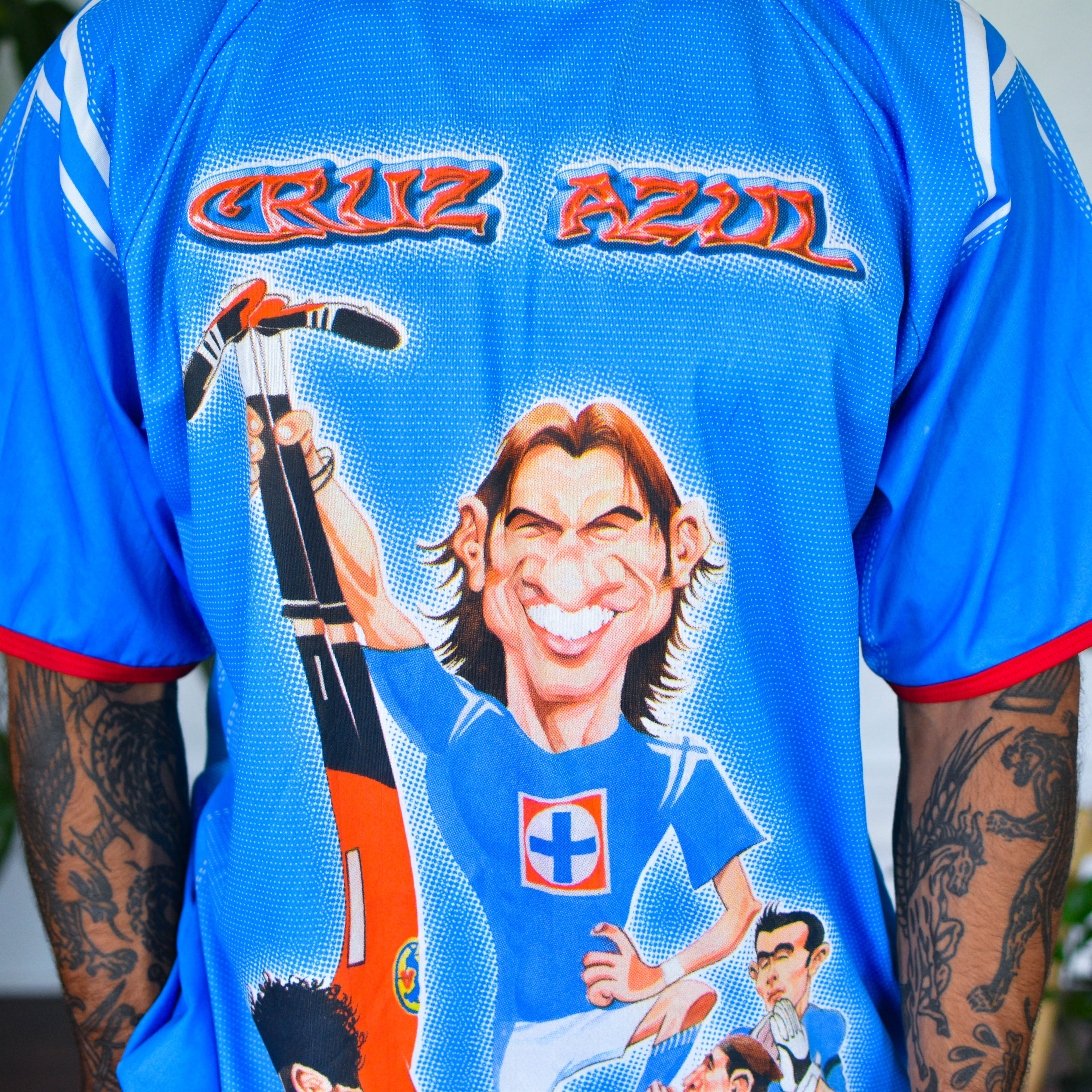 Vintage Kikin Fonseca Cruz Azul Caricature Jersey