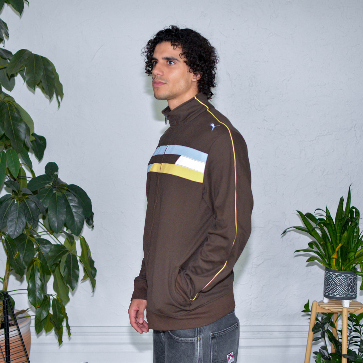 Vintage Y2K Brown Puma Track Jacket