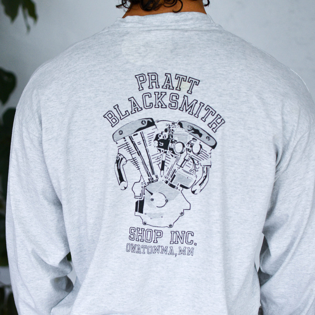 Vintage 90s Pratt Black Smith Motorcycle Long Sleeve T-Shirt