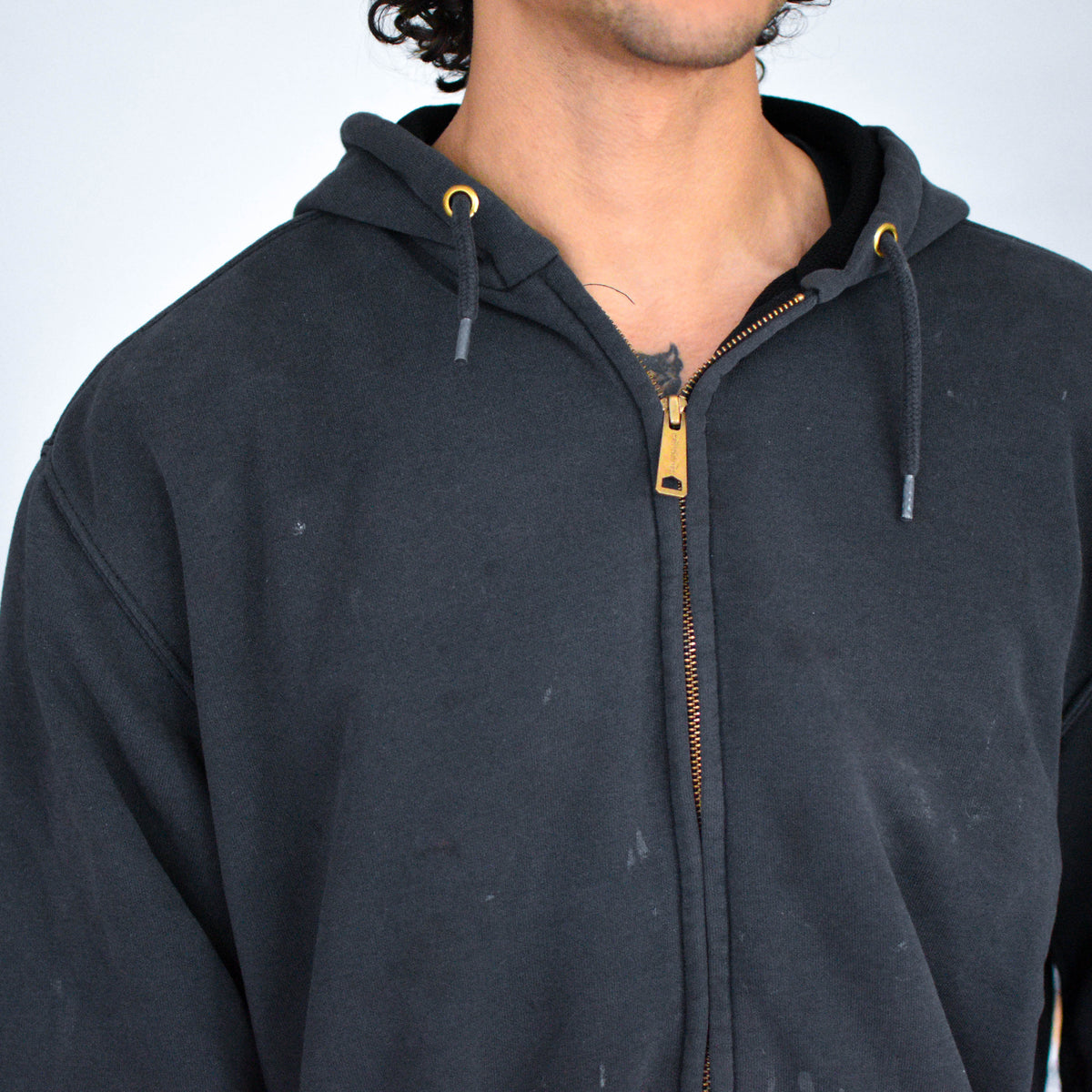 Vintage Distressed Thermal Lined Carhartt Zip Up Sweatshirt