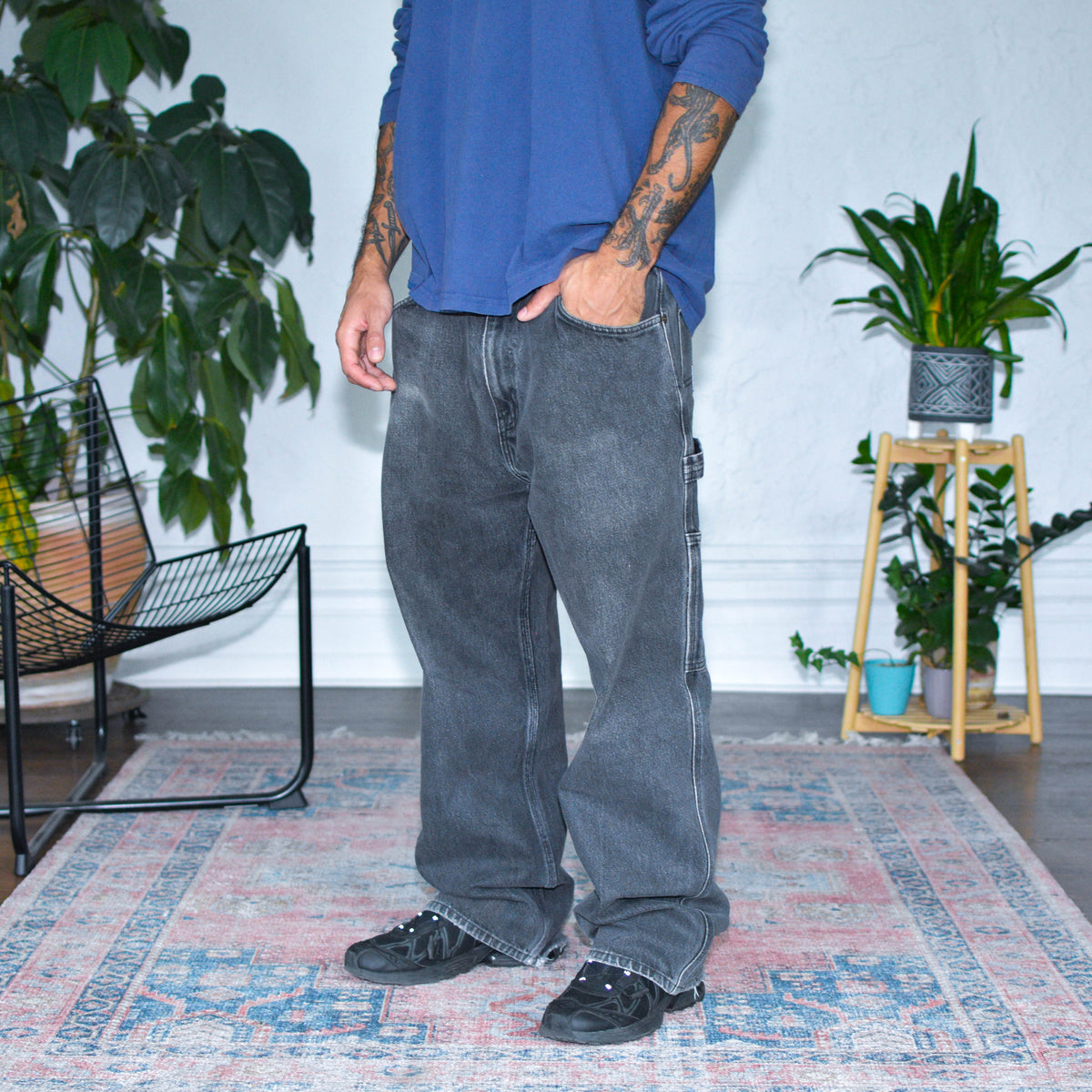 Vintage Y2K Ben Davis Ash Grey Carpenter Pants