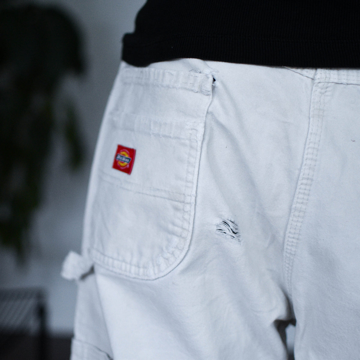 Vintage Distressed White Dickies Carpenter Pants