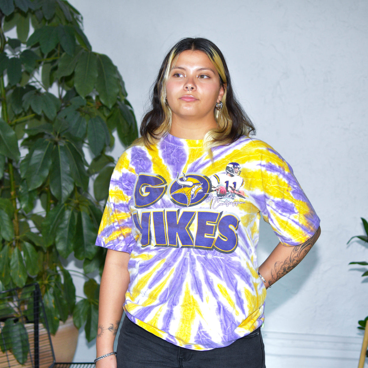 Vintage Minnesota Vikings Daunte Culpepper Tie-Dye T-Shirt