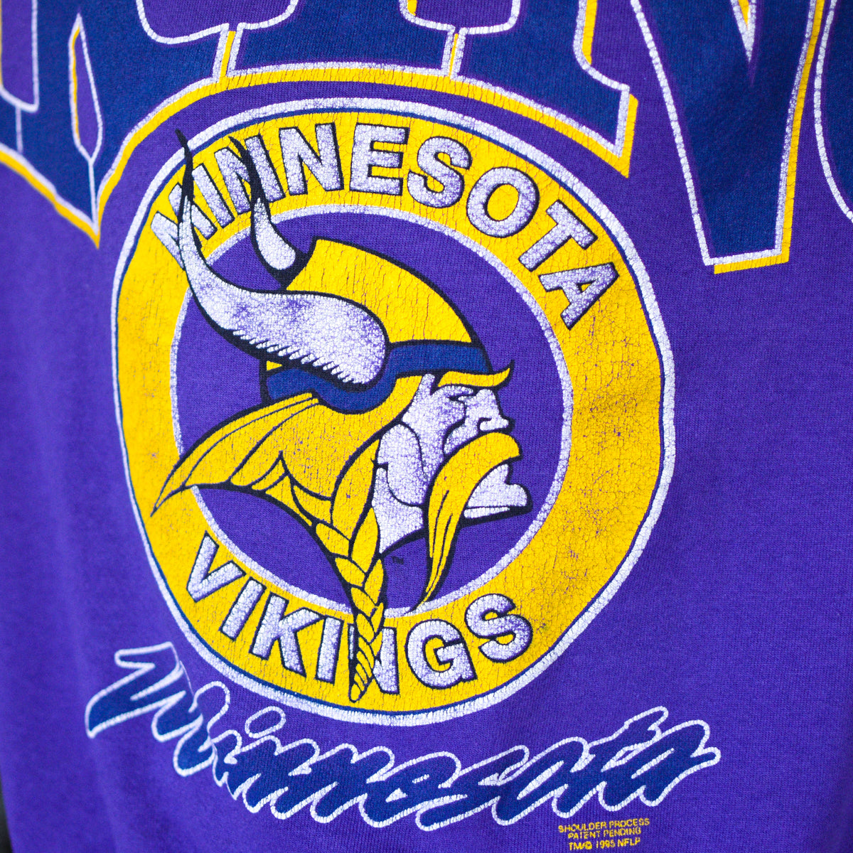 Vintage Minnesota Vikings Purple Spell-Out Sweatshirt