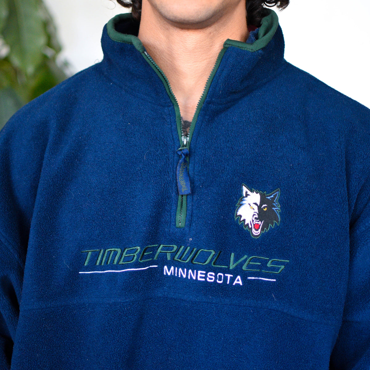 Vintage Minnesota Timberwolves Lee Sport Quarter Zip Fleece