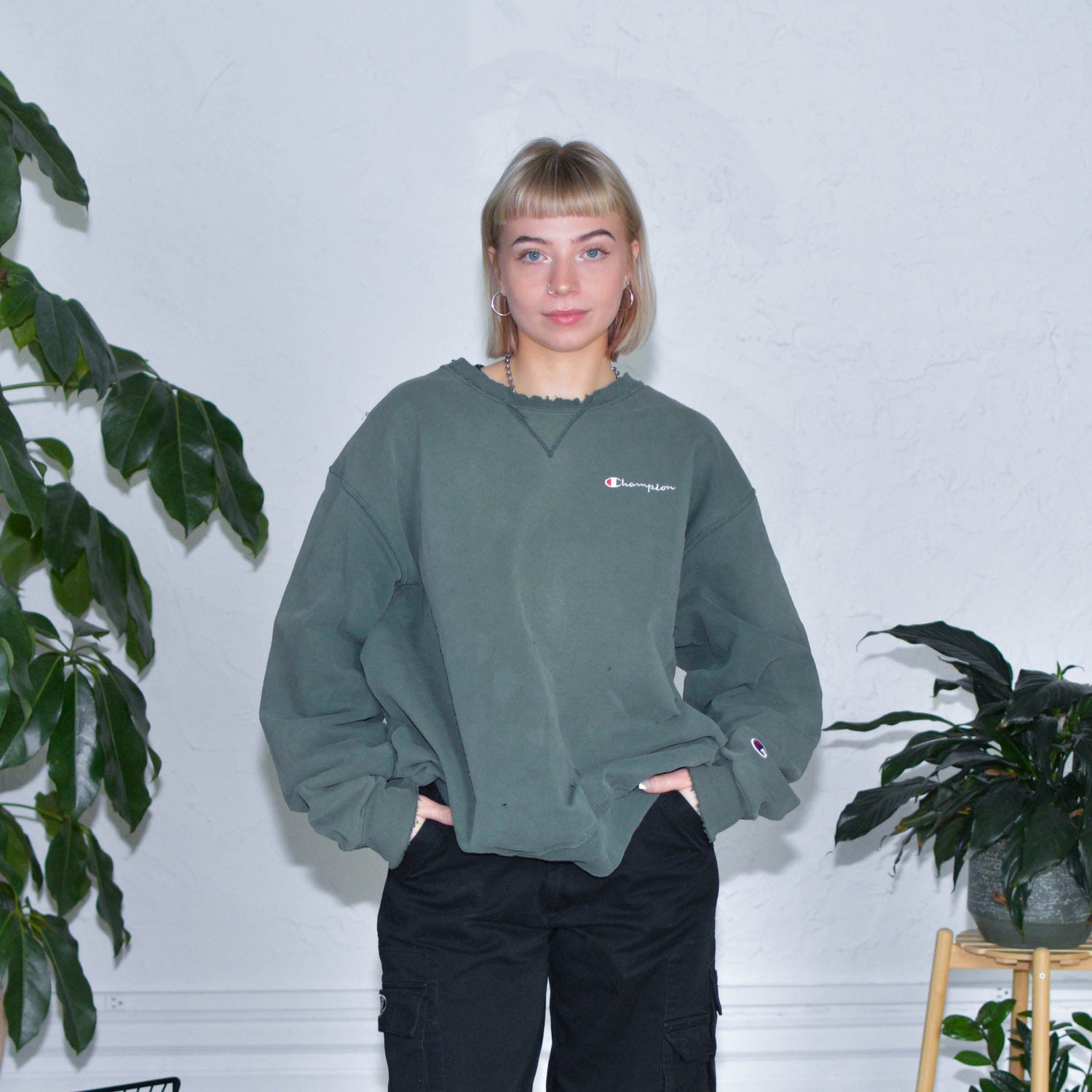 Vintage Champion Green Crewneck